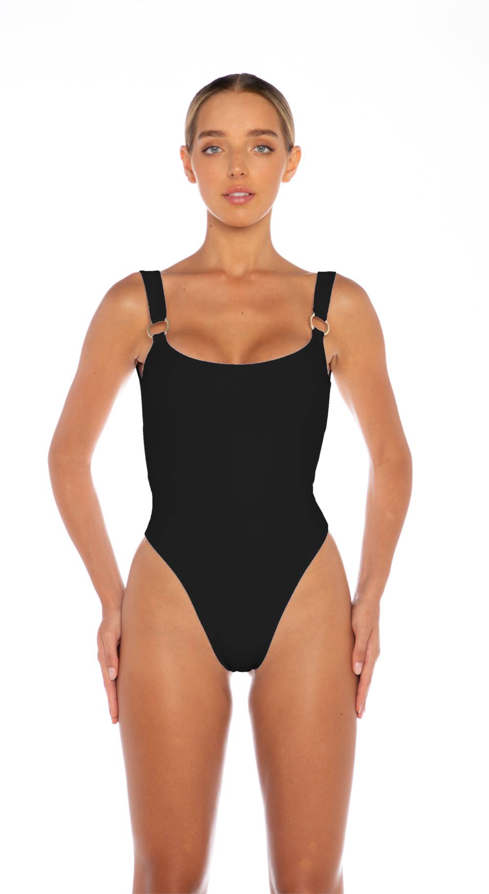 AW/24-014 Thick Strap One Piece with Front Ring detail & a Low Back