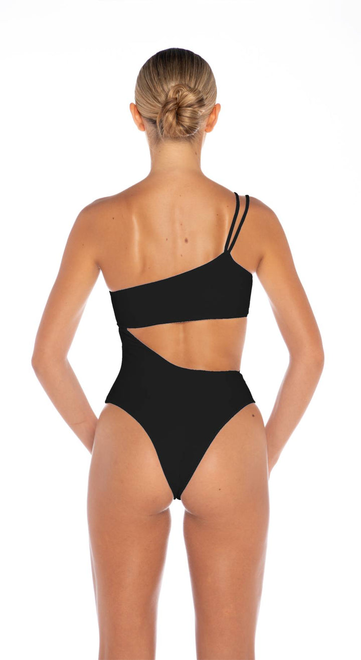 AW/24-017 ASYMETRIC DOUBLE STRAP ONE PIECE WITH FRONT SHOULDER RING