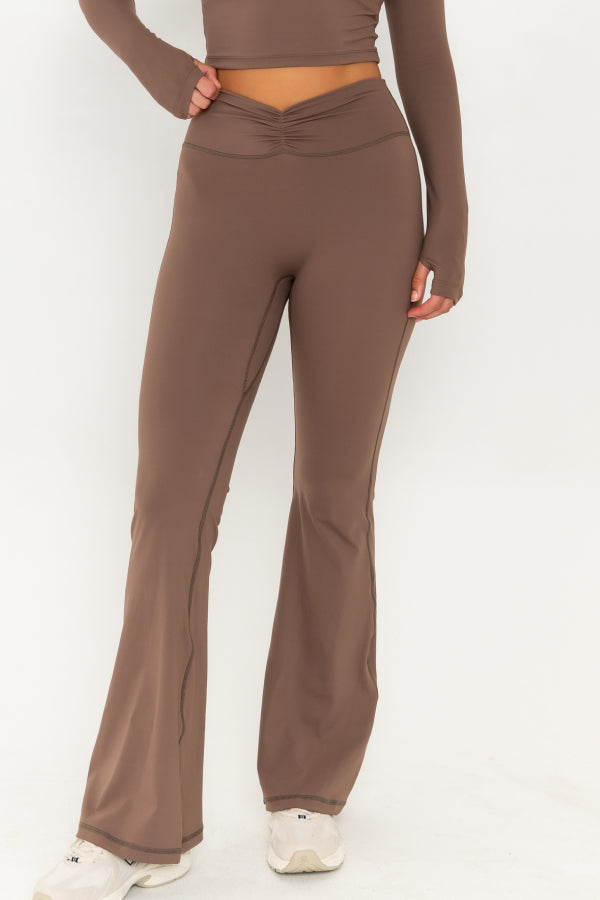 Flare Legging with Ruched Band