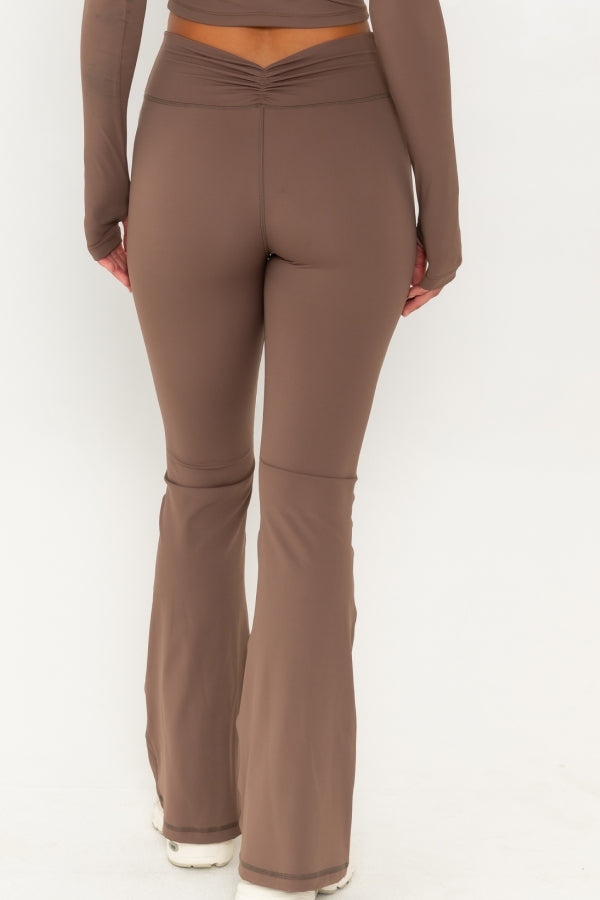 Flare Legging with Ruched Band