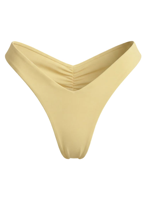 V Cut Wide Strap Cheeky Bottom