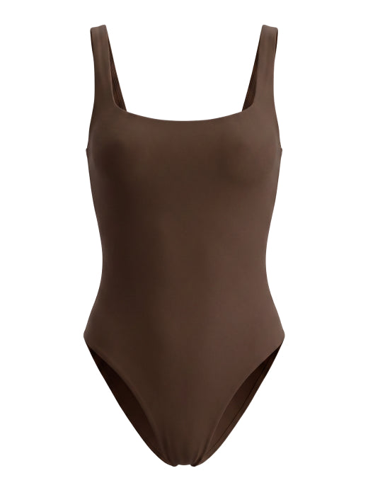 Square Neck Low Back One Piece