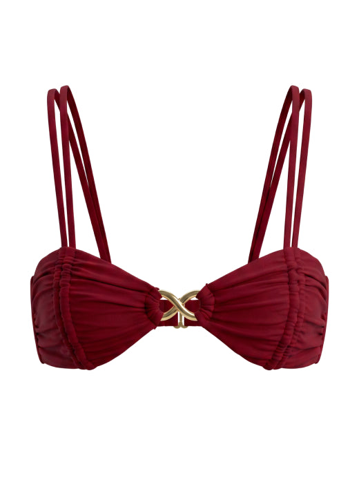 Ruched Double Strap Top