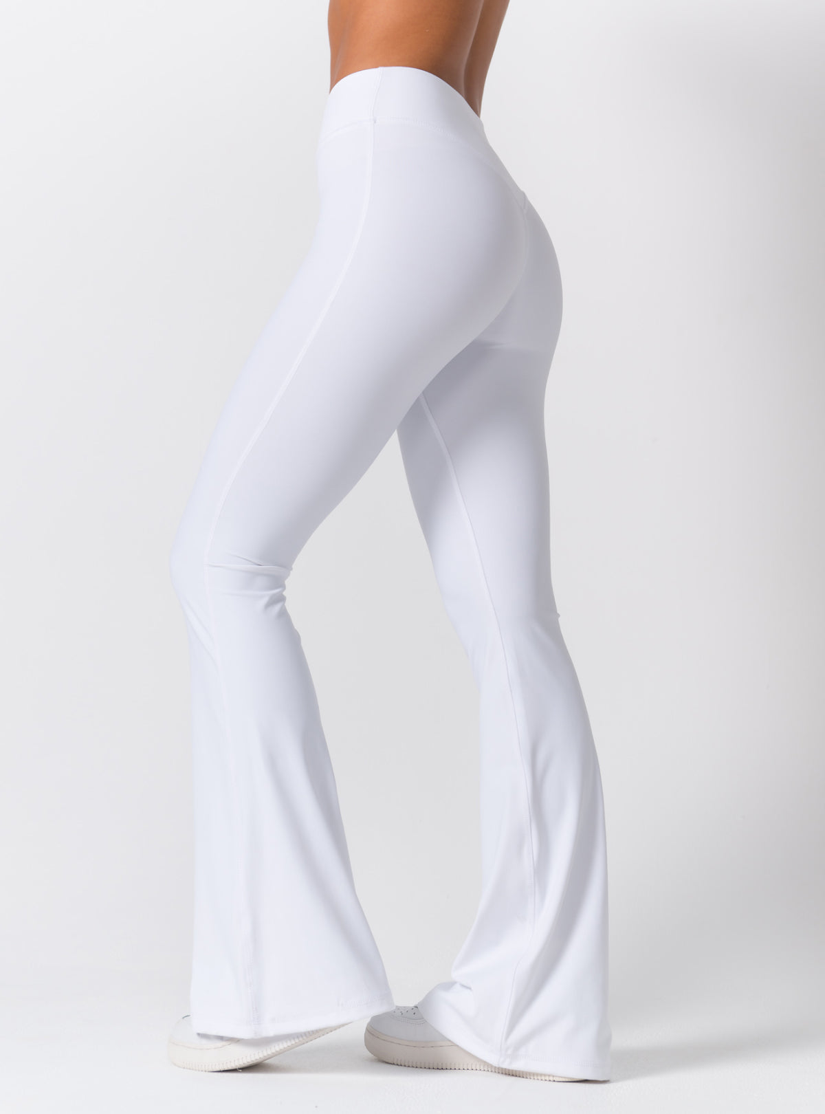 High-Waist Crossover V-Waist Flare Leggings