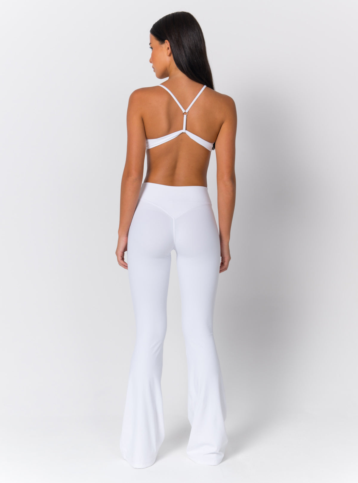 High-Waist Crossover V-Waist Flare Leggings