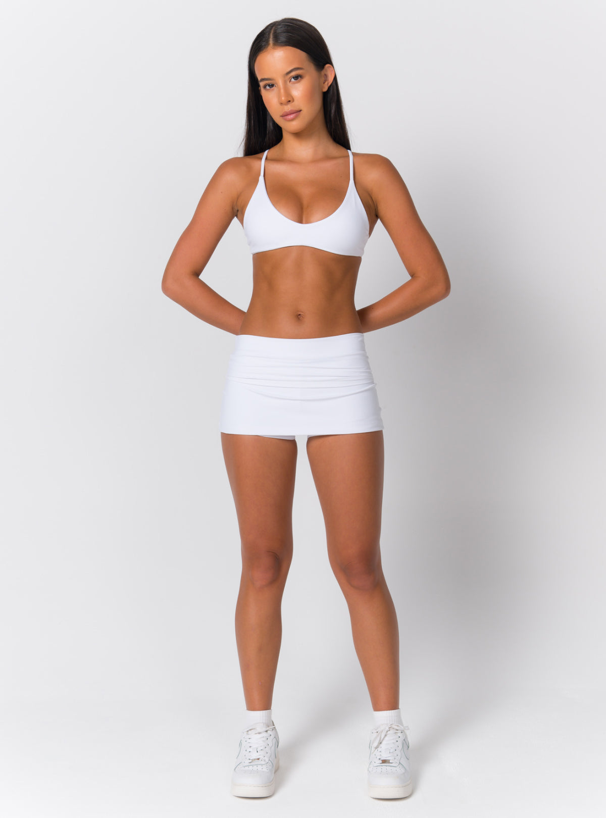High-Waist Fold-Over Mini Skort