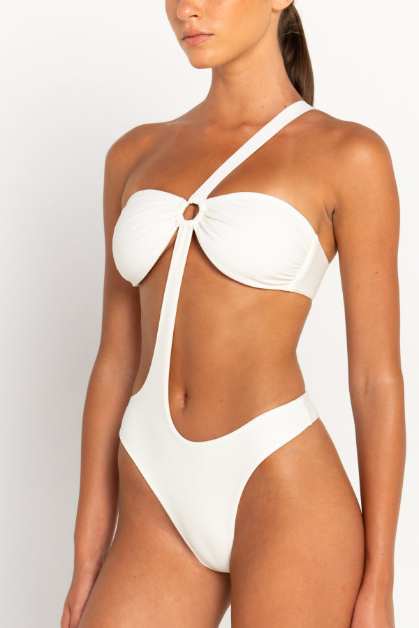 Asymmetric Silhouette One Piece with Luxe Ring