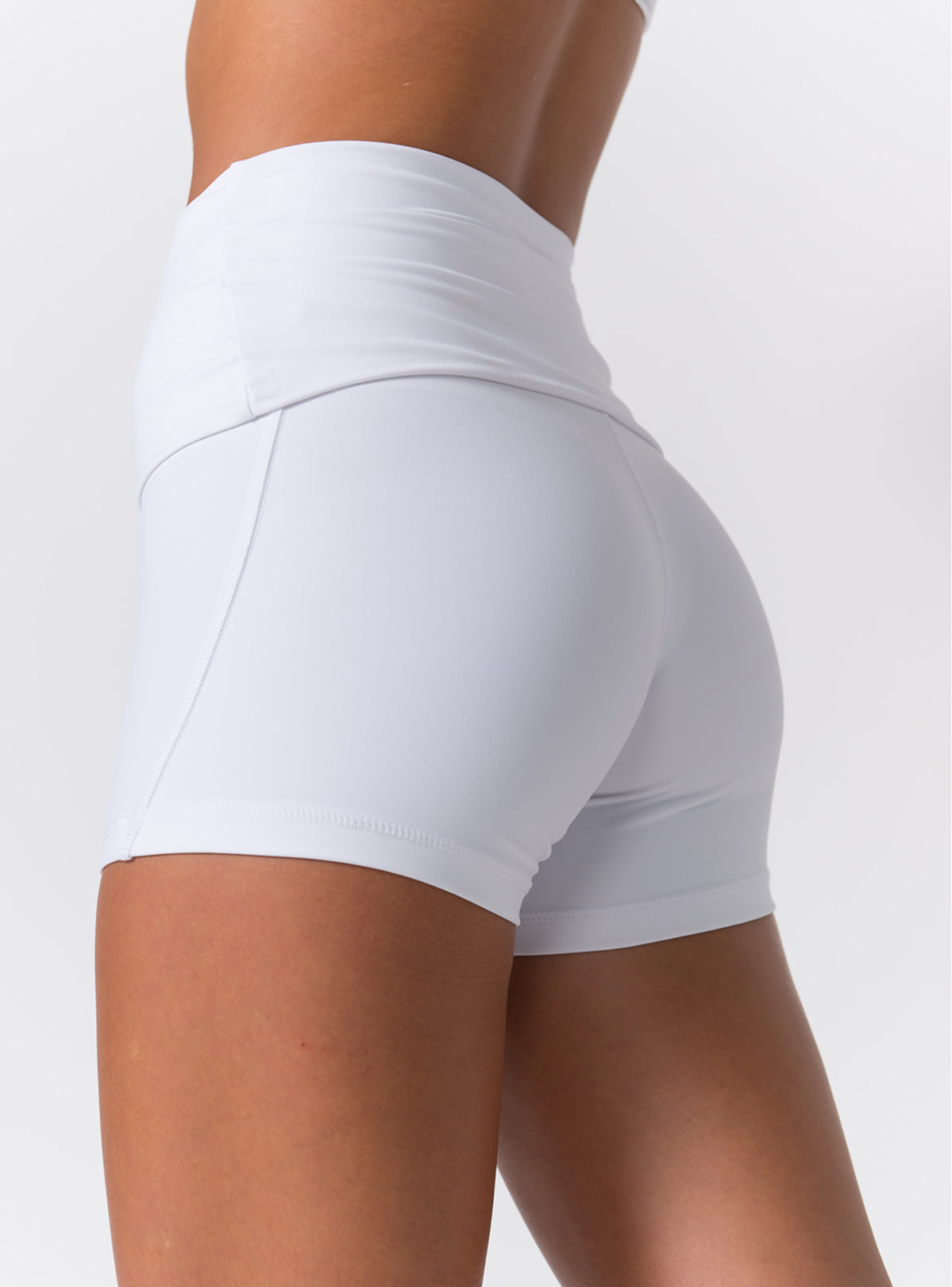 High-Waist Fold-Over Training Shorts