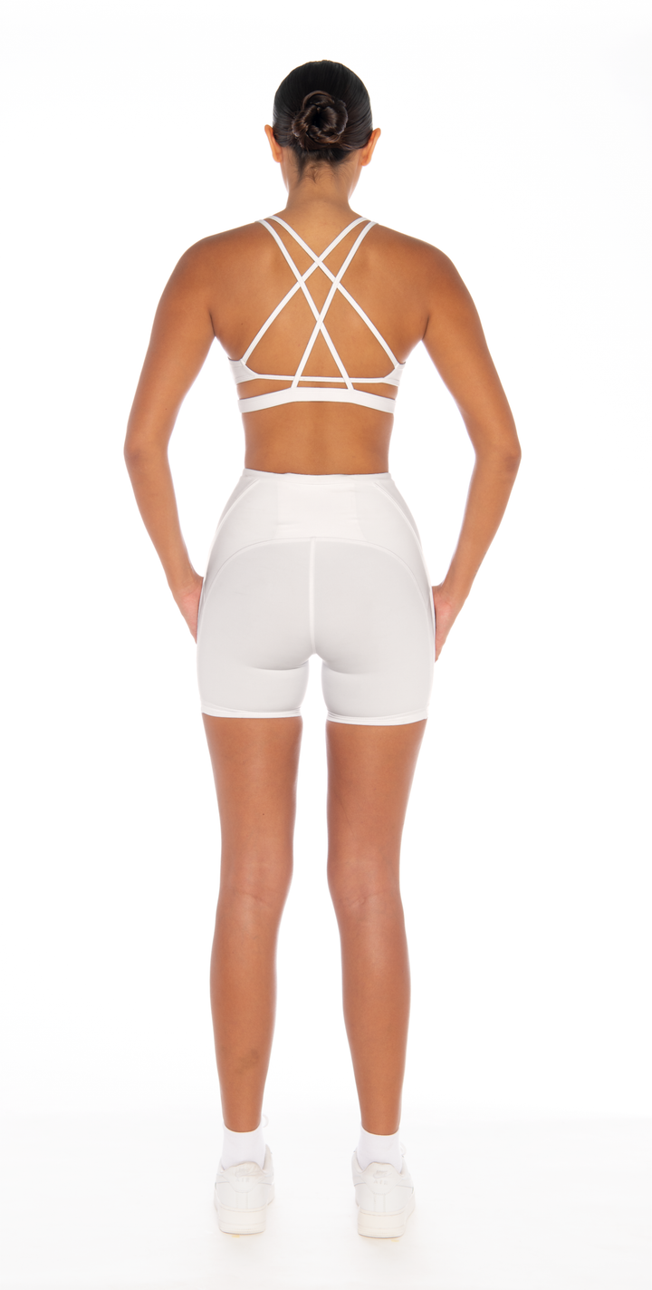 AW/24-018 double strappy back sports bra with side cutout detail