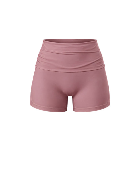 High Waist Fold Over Sports Shorts