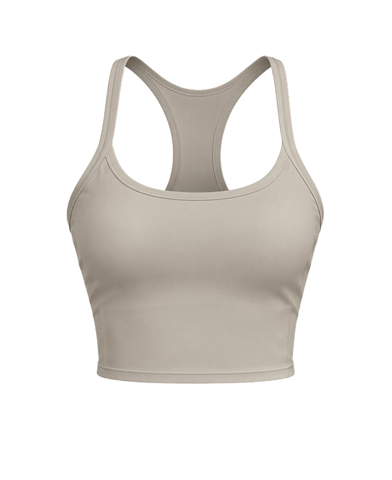 Scoop Neck Racerback Crop Top