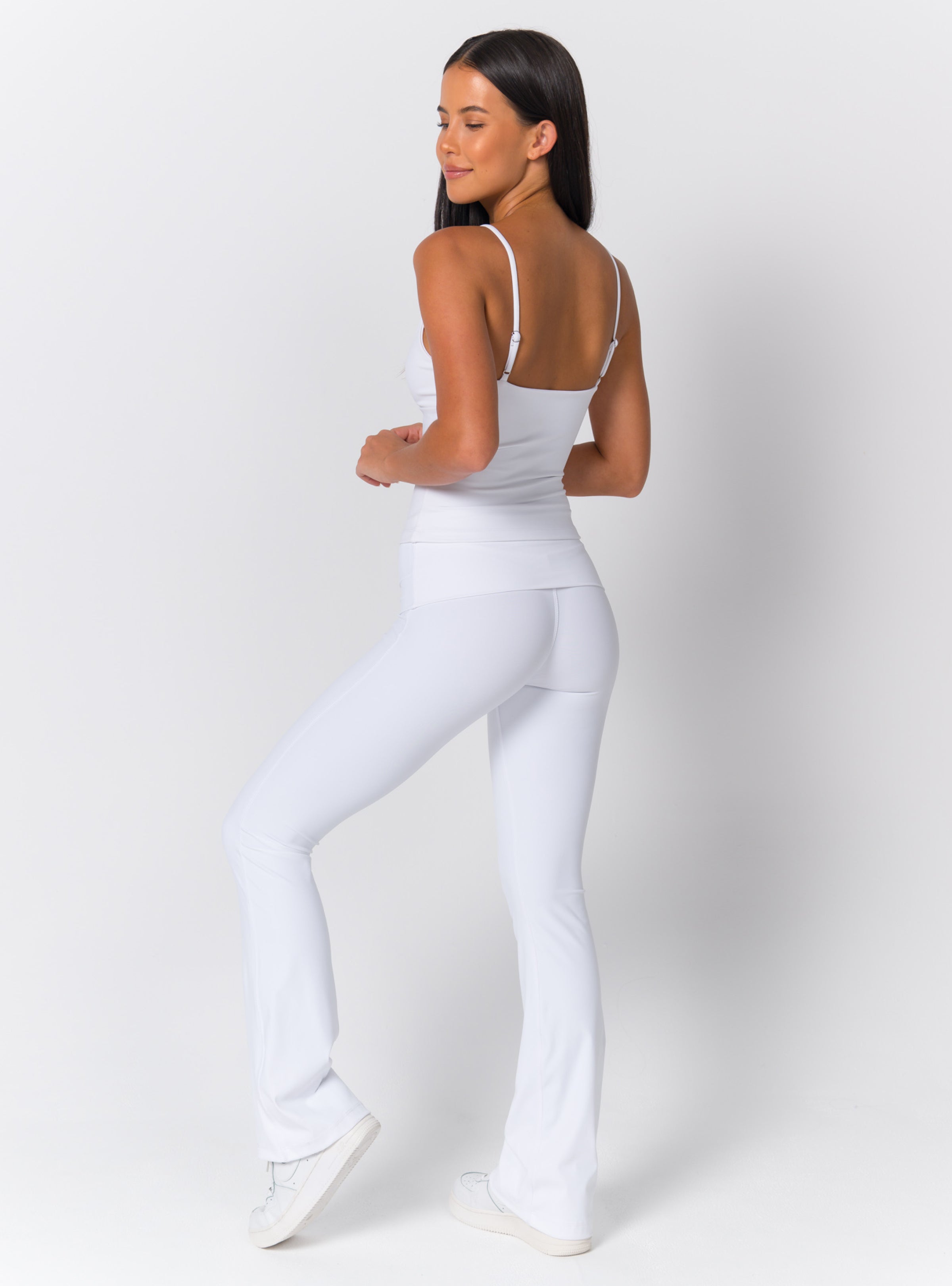 Deep V-Neck Adjustable-Strap Sculpting Tank