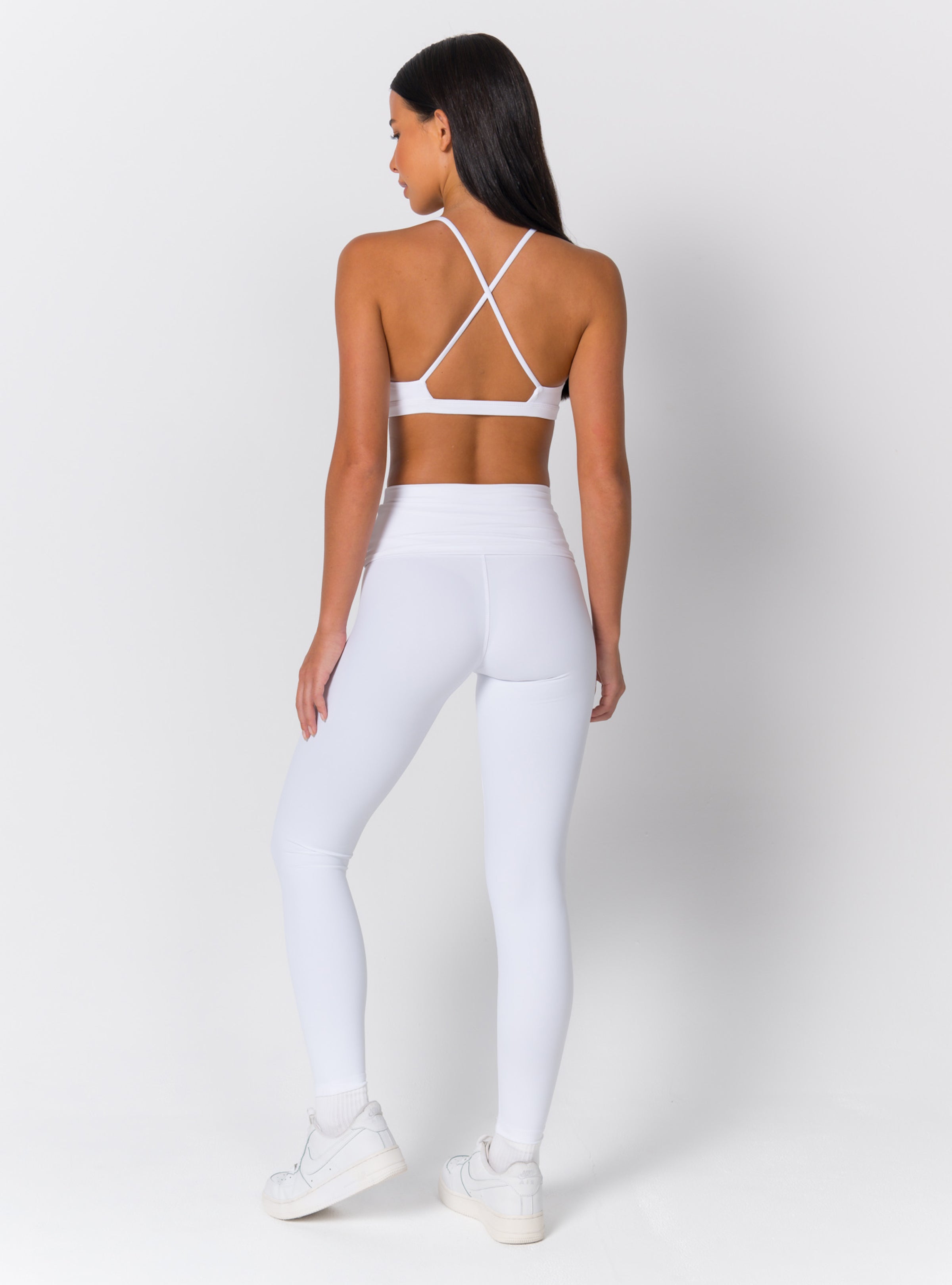 Deep V-Neck Cross-Back Sports Bra
