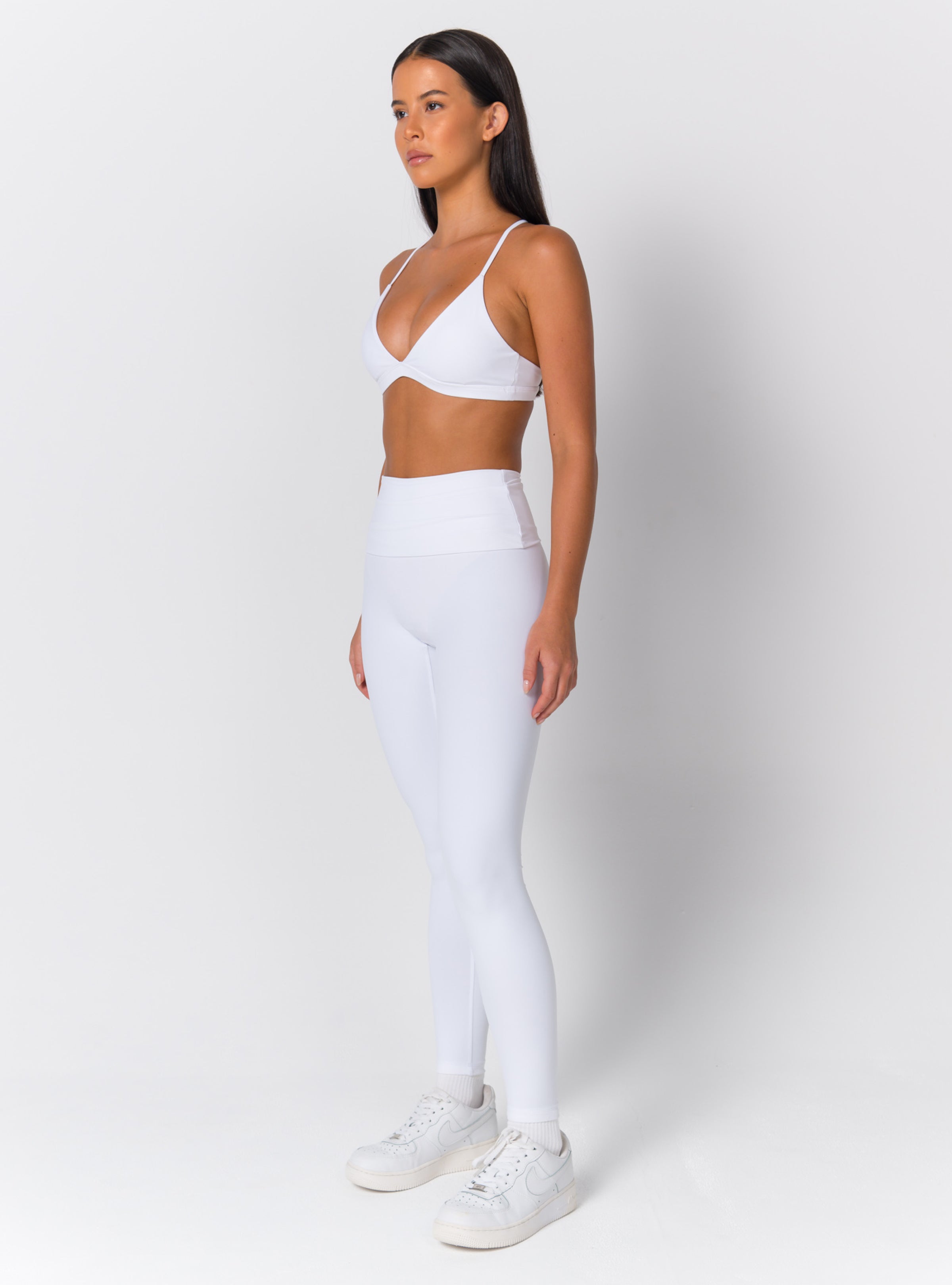 Deep V-Neck Cross-Back Sports Bra