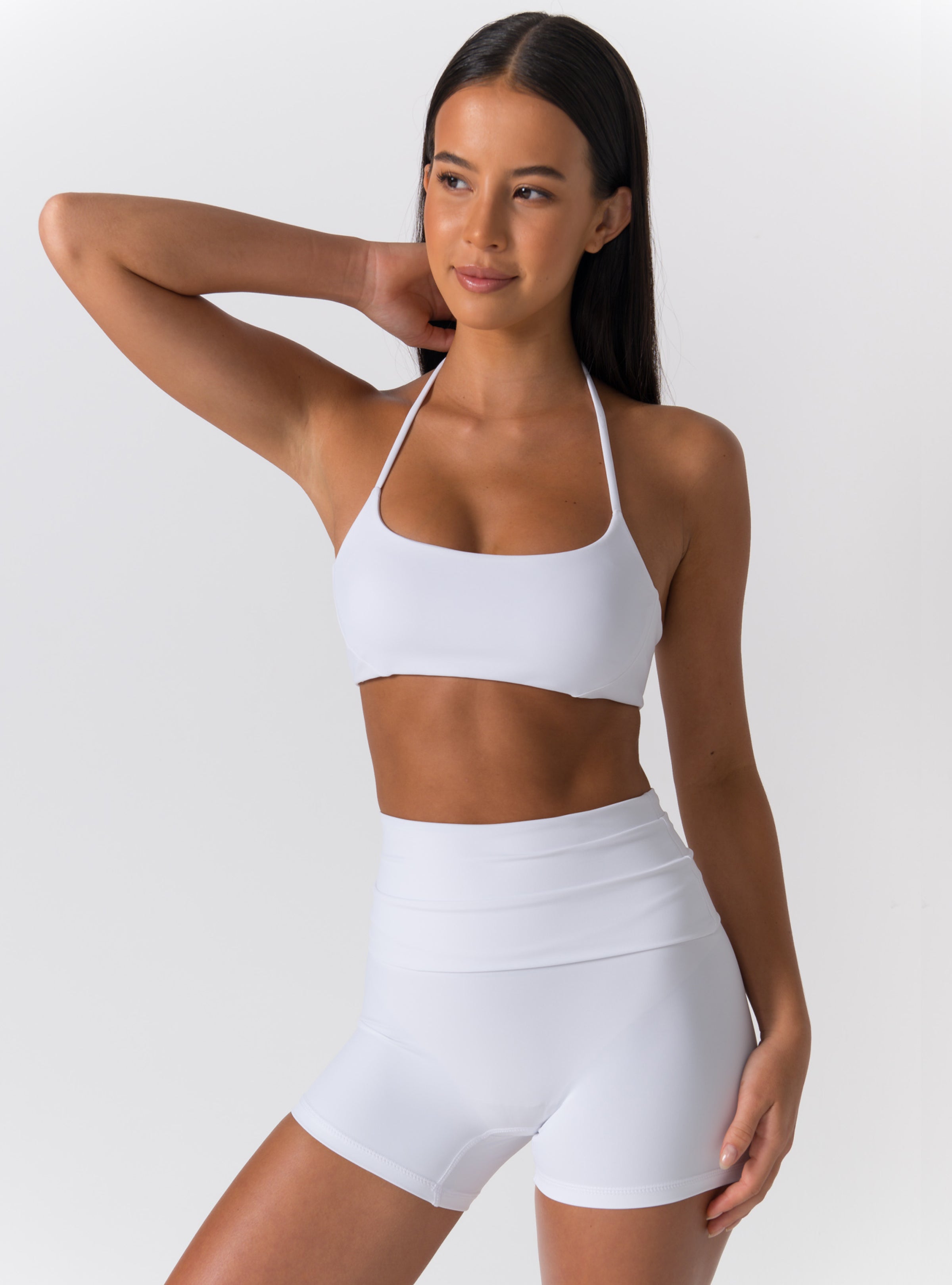 Halter Tie-Neck Open-Back Sports Bra