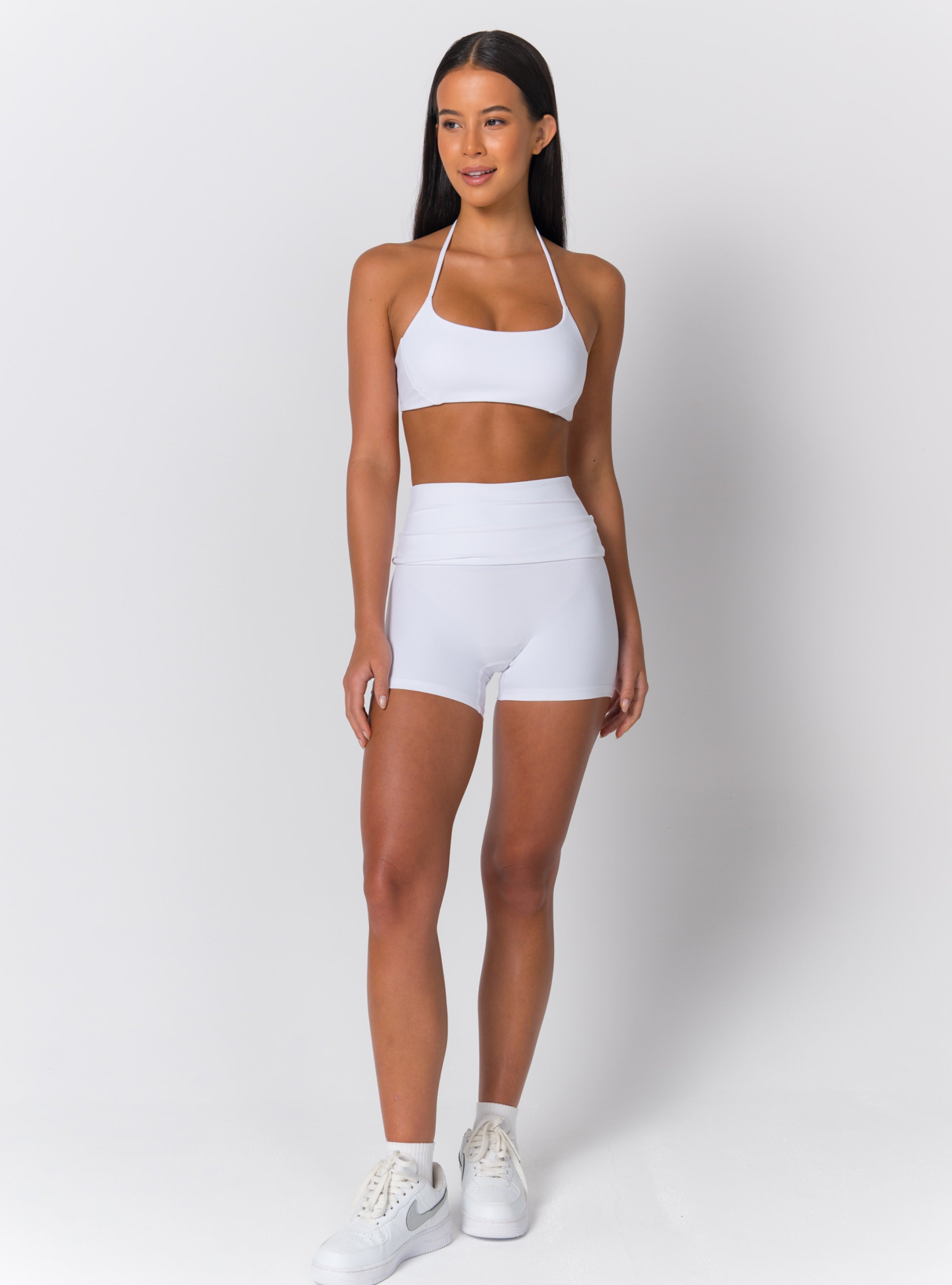 Halter Tie-Neck Open-Back Sports Bra