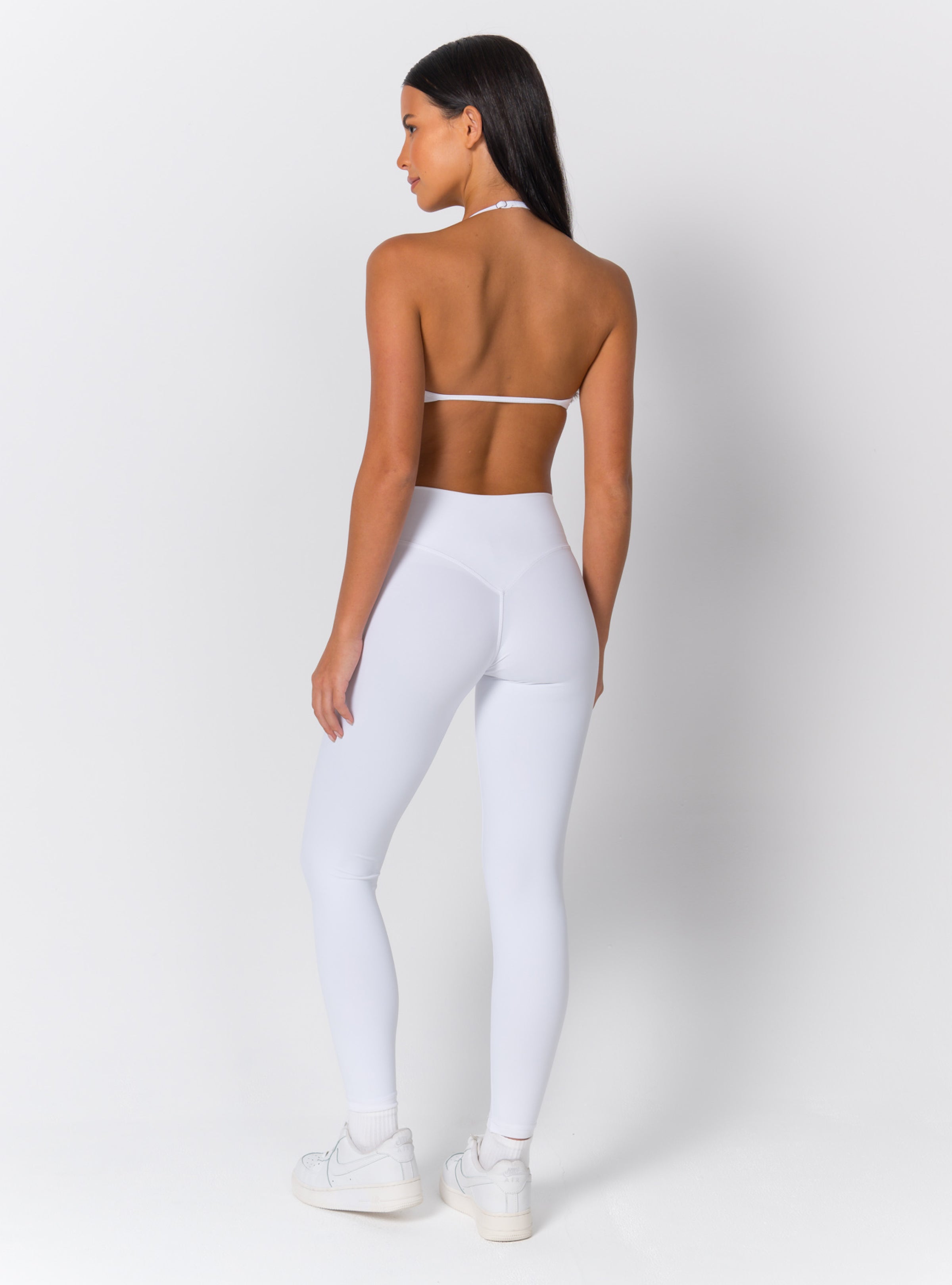 Halter Triangle Open-Back Sports Bra