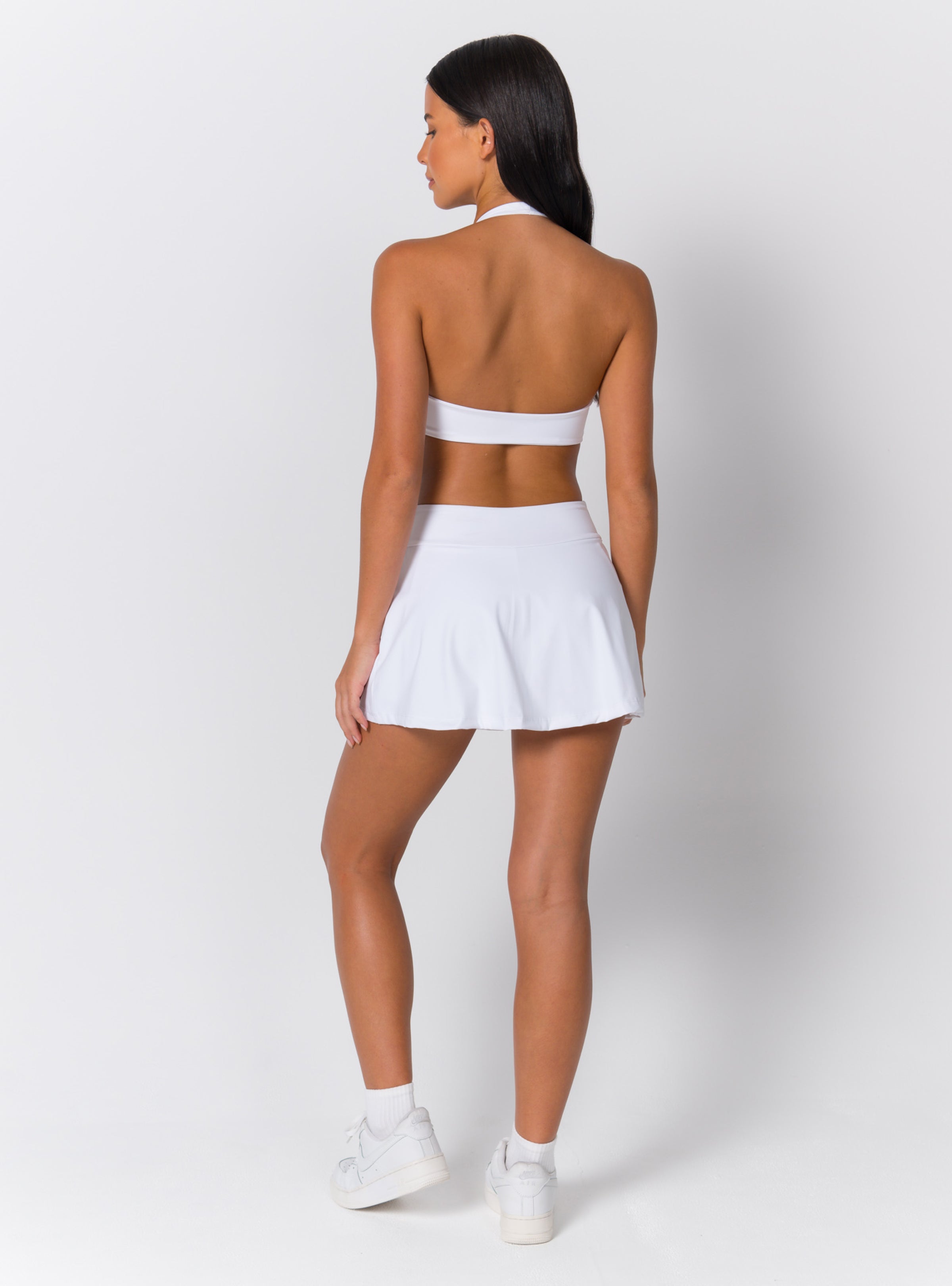 Halter Wrap-Front Deep-V Sports Bra