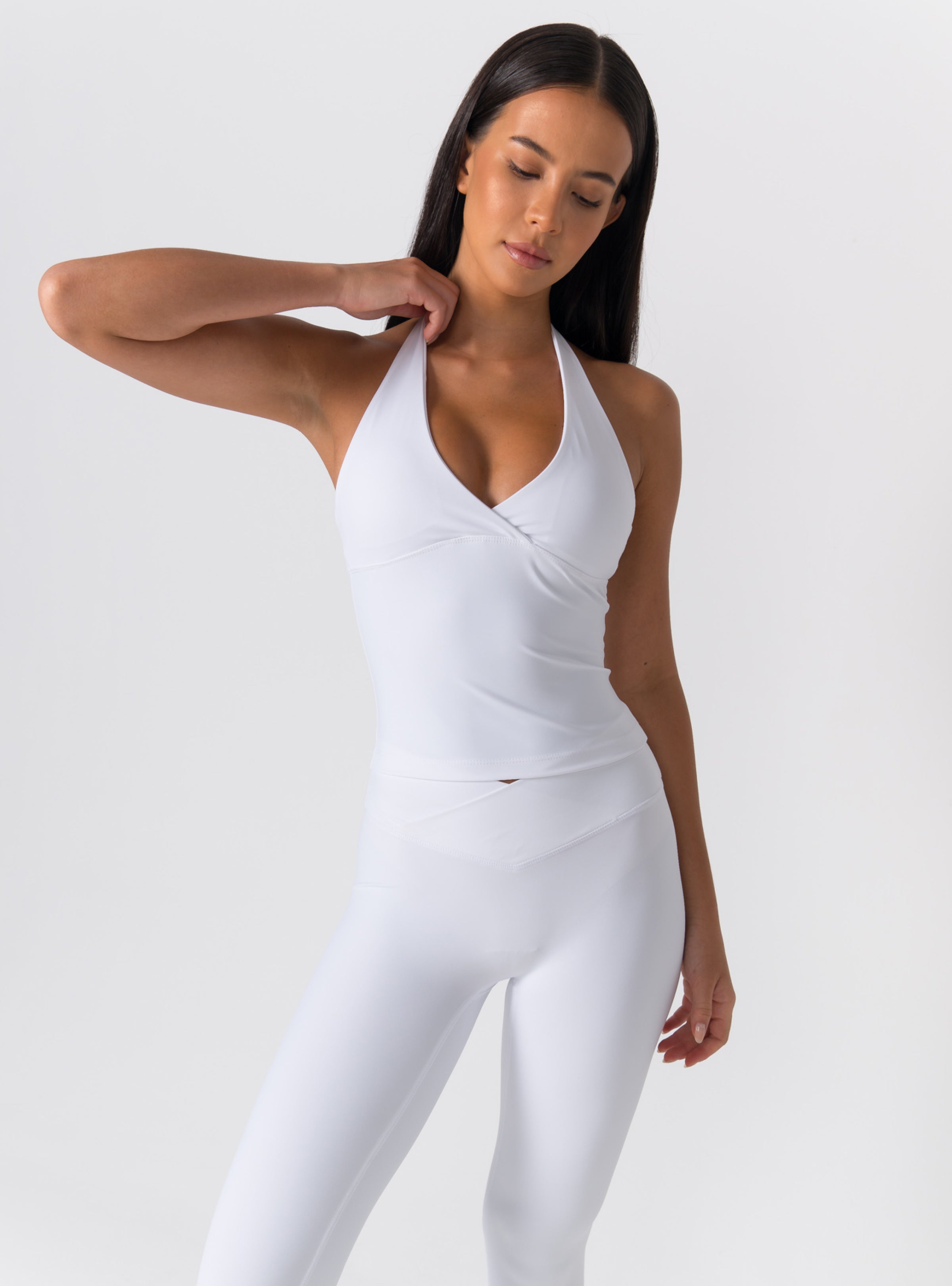 Halter Wrap-Front Open-Back Tank
