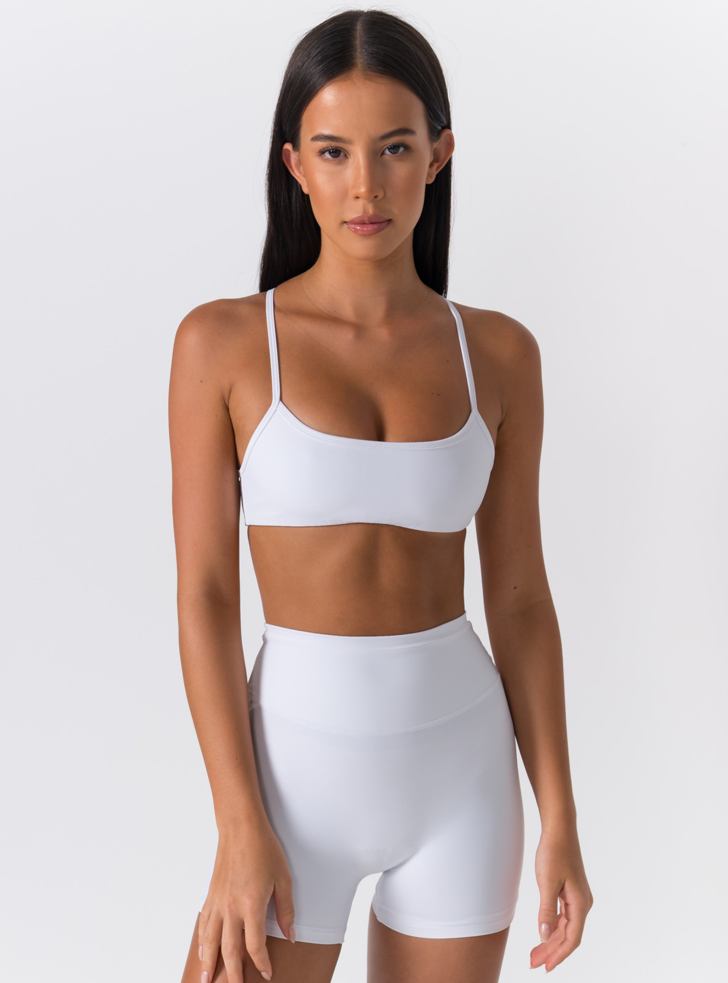High-Waist Contour-Seam Bike Shorts