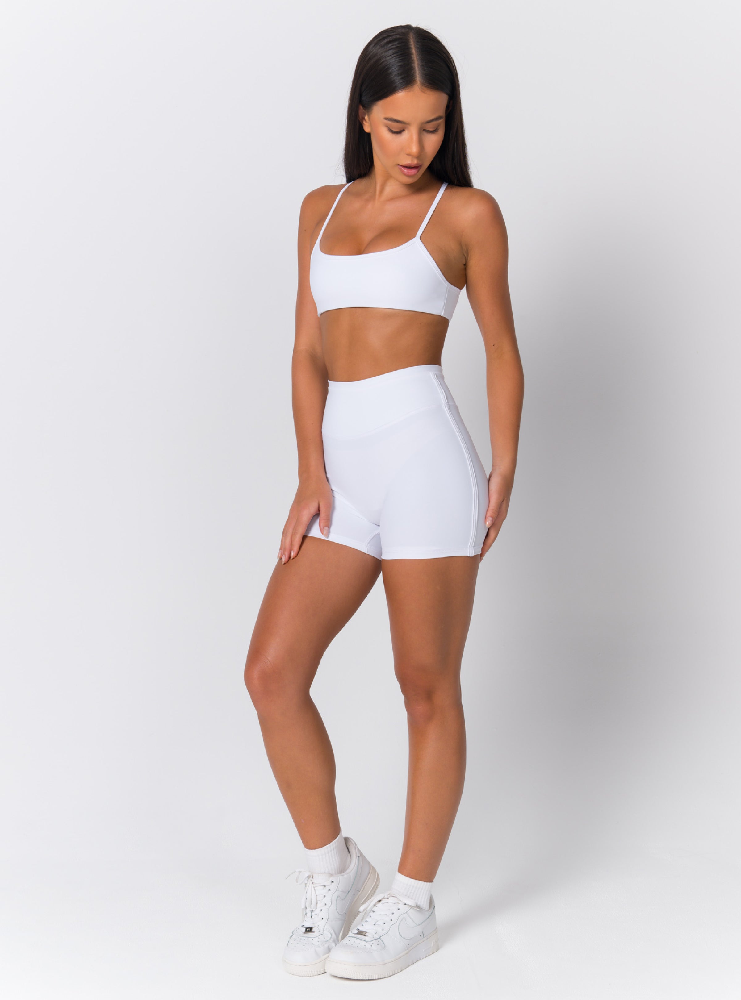 High-Waist Contour-Seam Bike Shorts