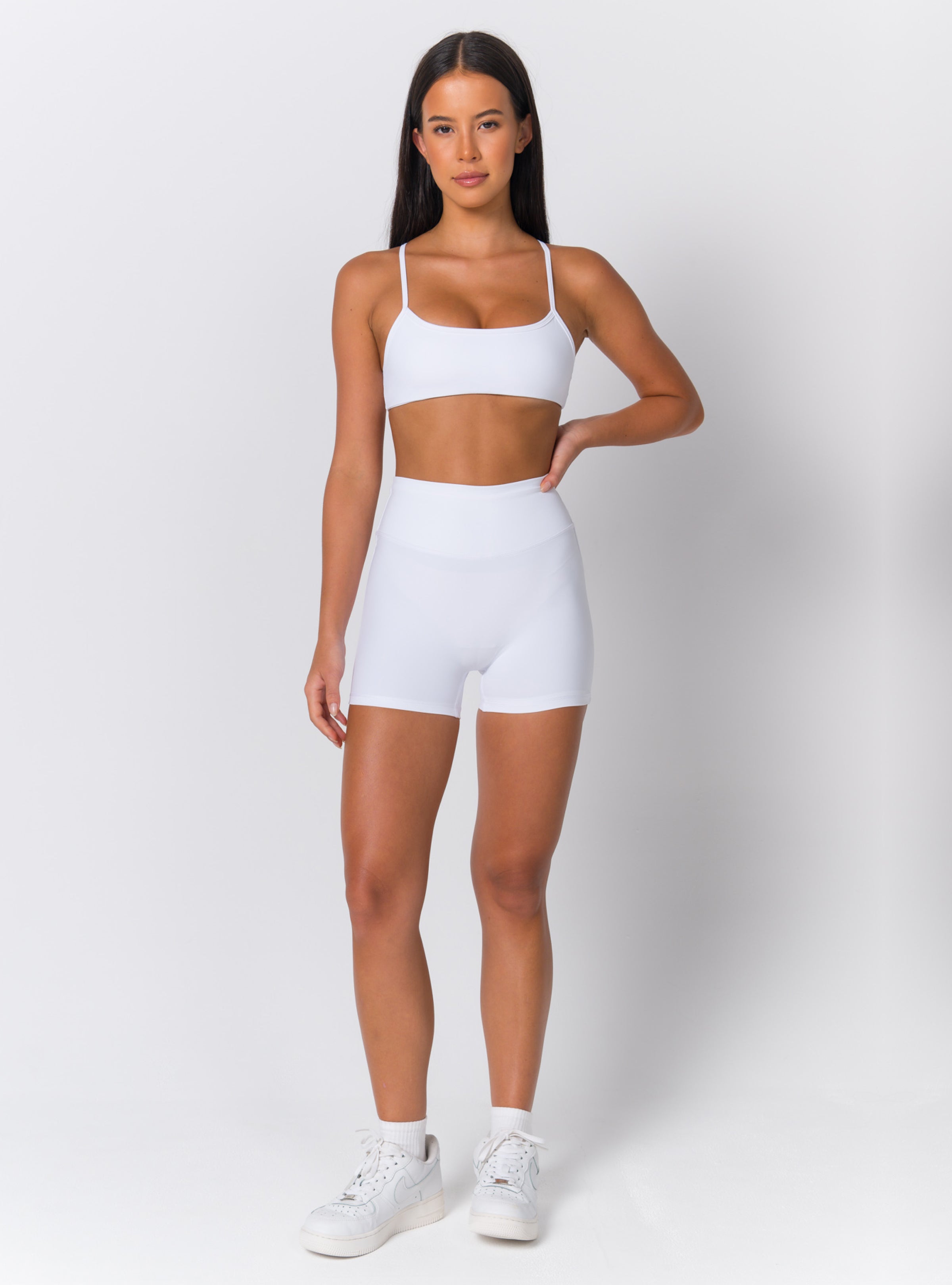 High-Waist Contour-Seam Bike Shorts