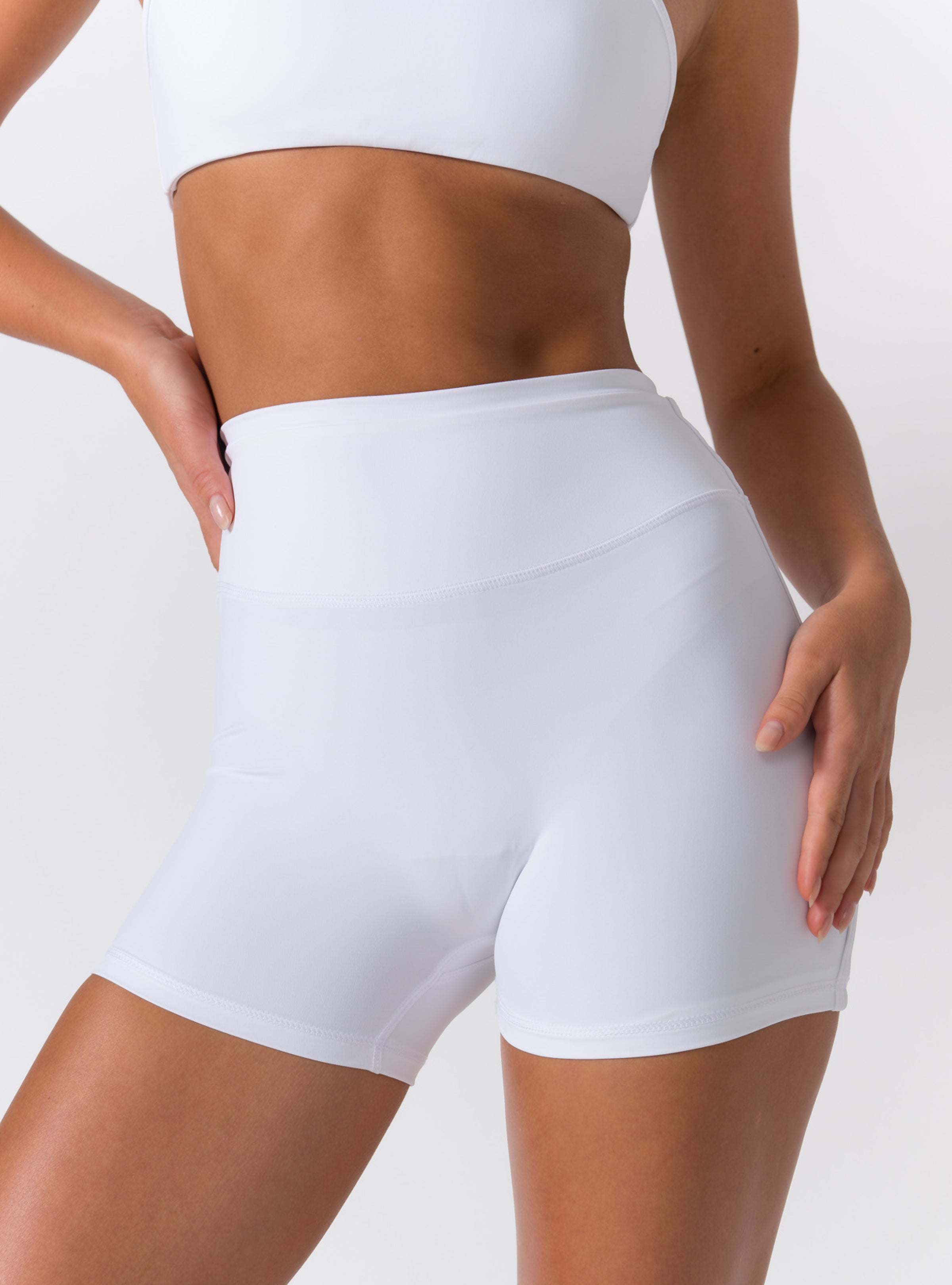 High-Waist Contour-Seam Bike Shorts