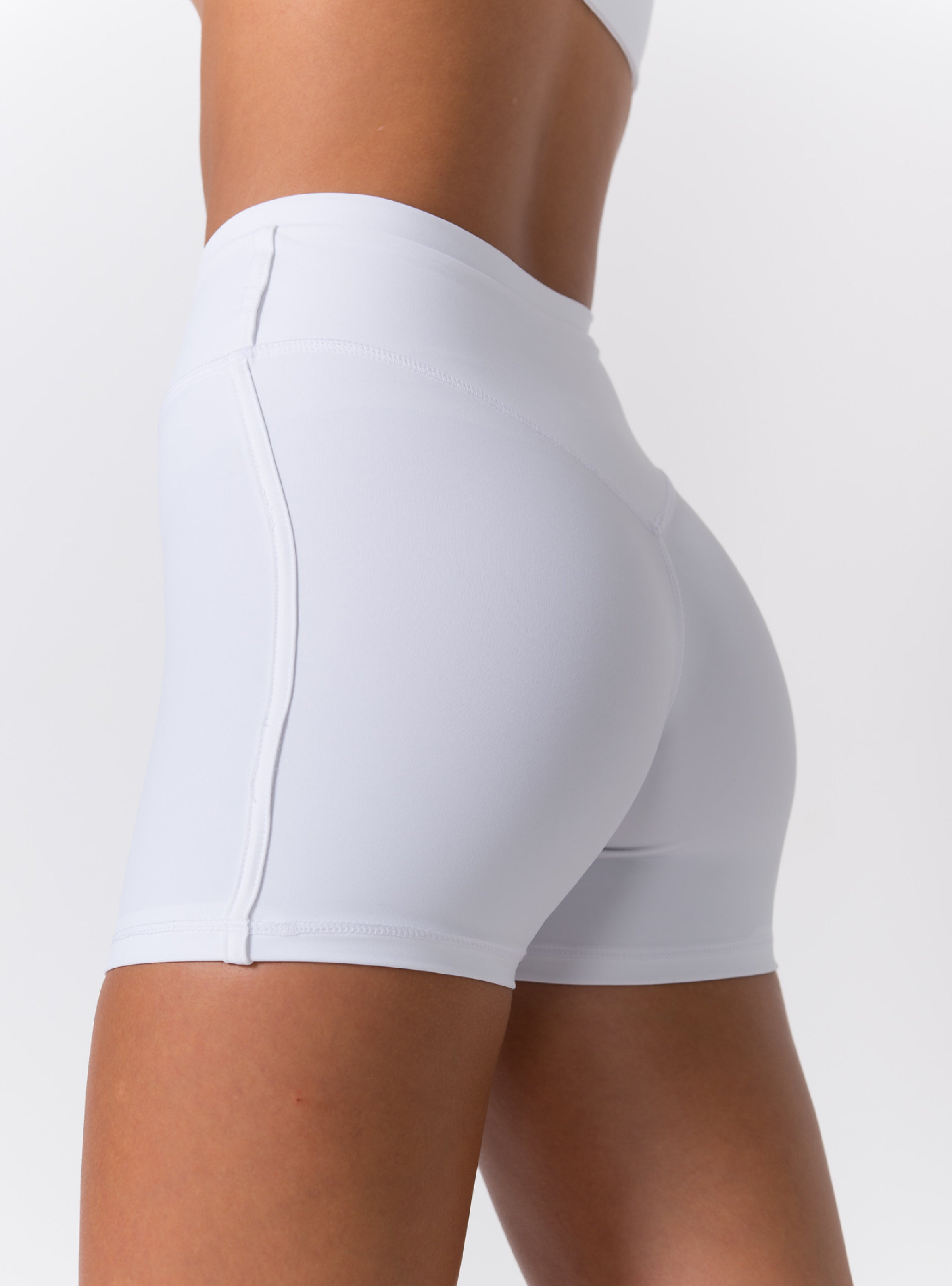 High-Waist Contour-Seam Bike Shorts
