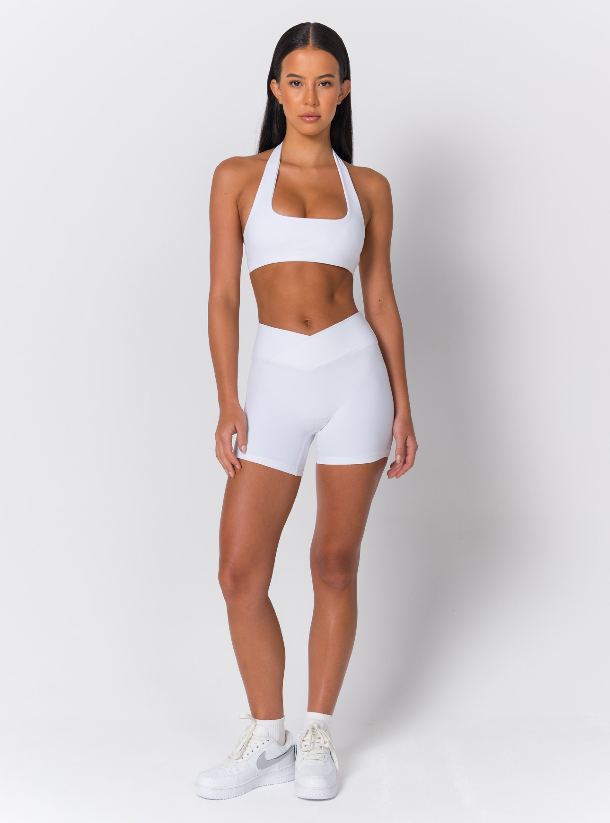 High-Waist Crossover Bike Shorts