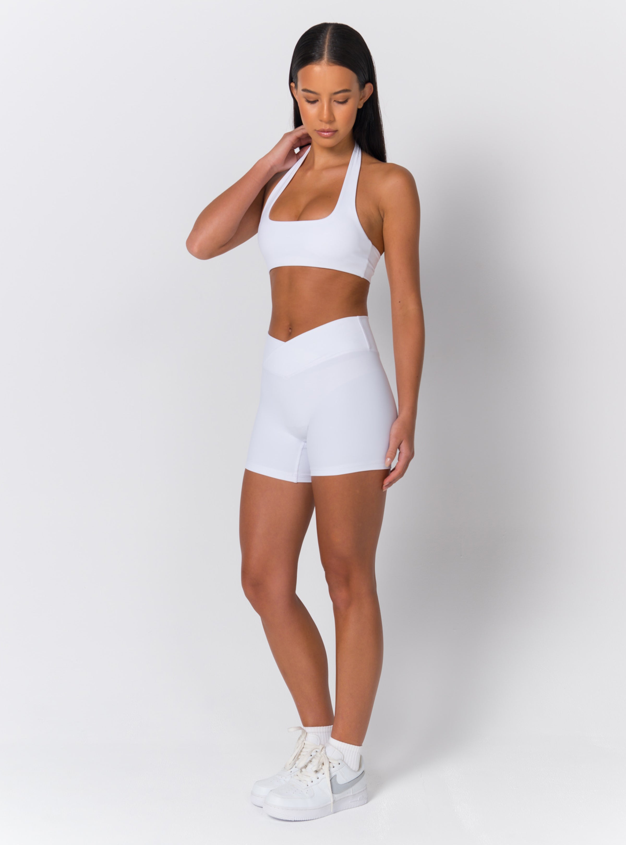 High-Waist Crossover Bike Shorts