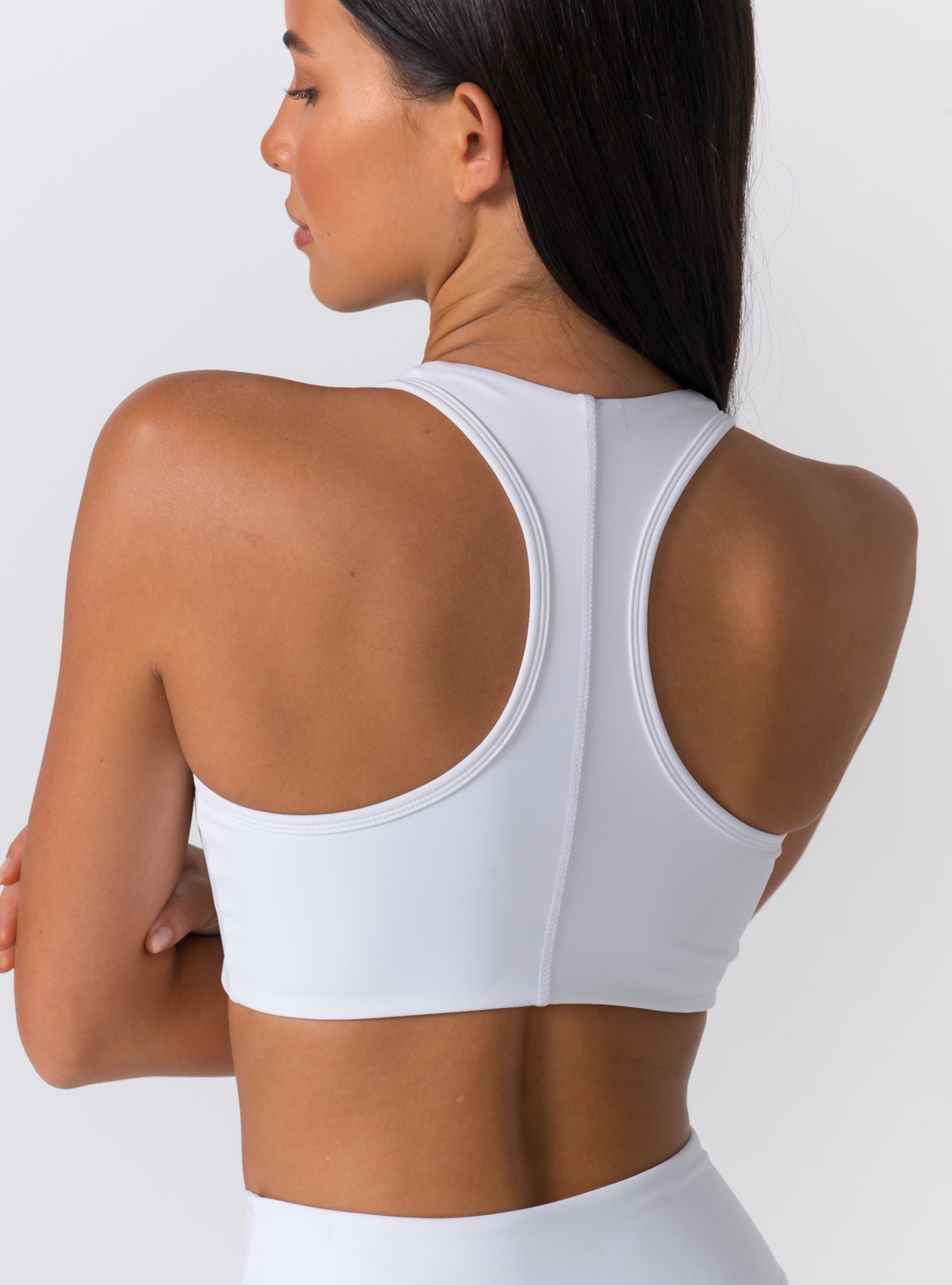 Halter Twist-Knot Deep-V Sports Bra