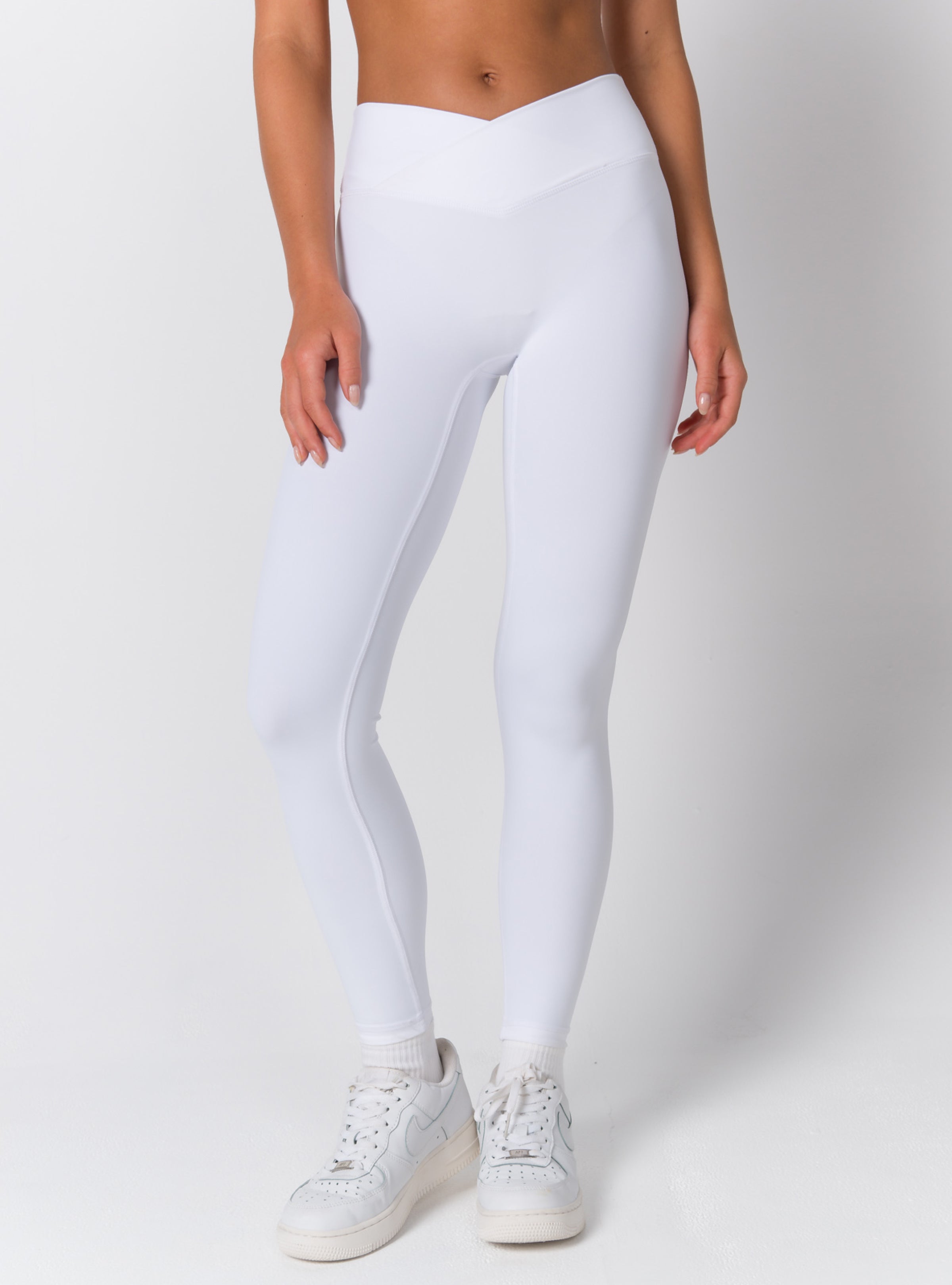 High-Waist Crossover V-Waist Leggings
