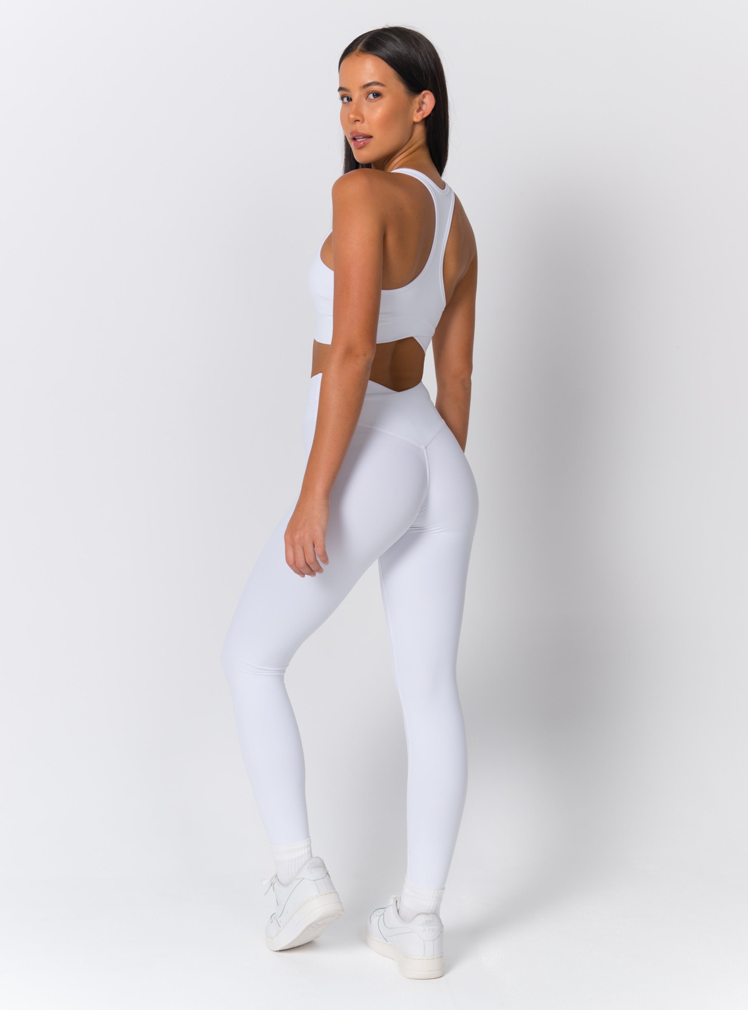 High-Waist Crossover V-Waist Sculpting Leggings