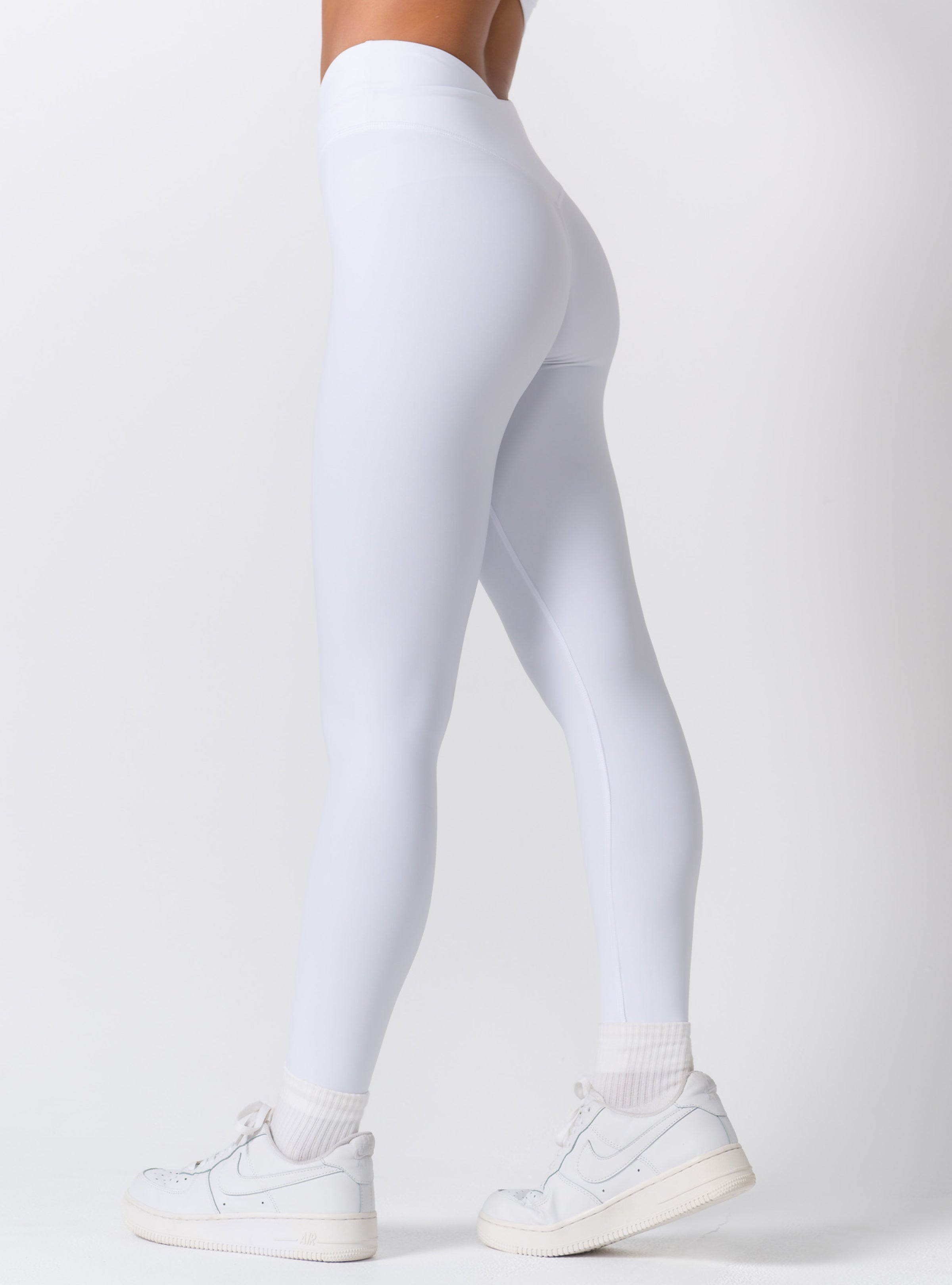 High-Waist Crossover V-Waist Sculpting Leggings