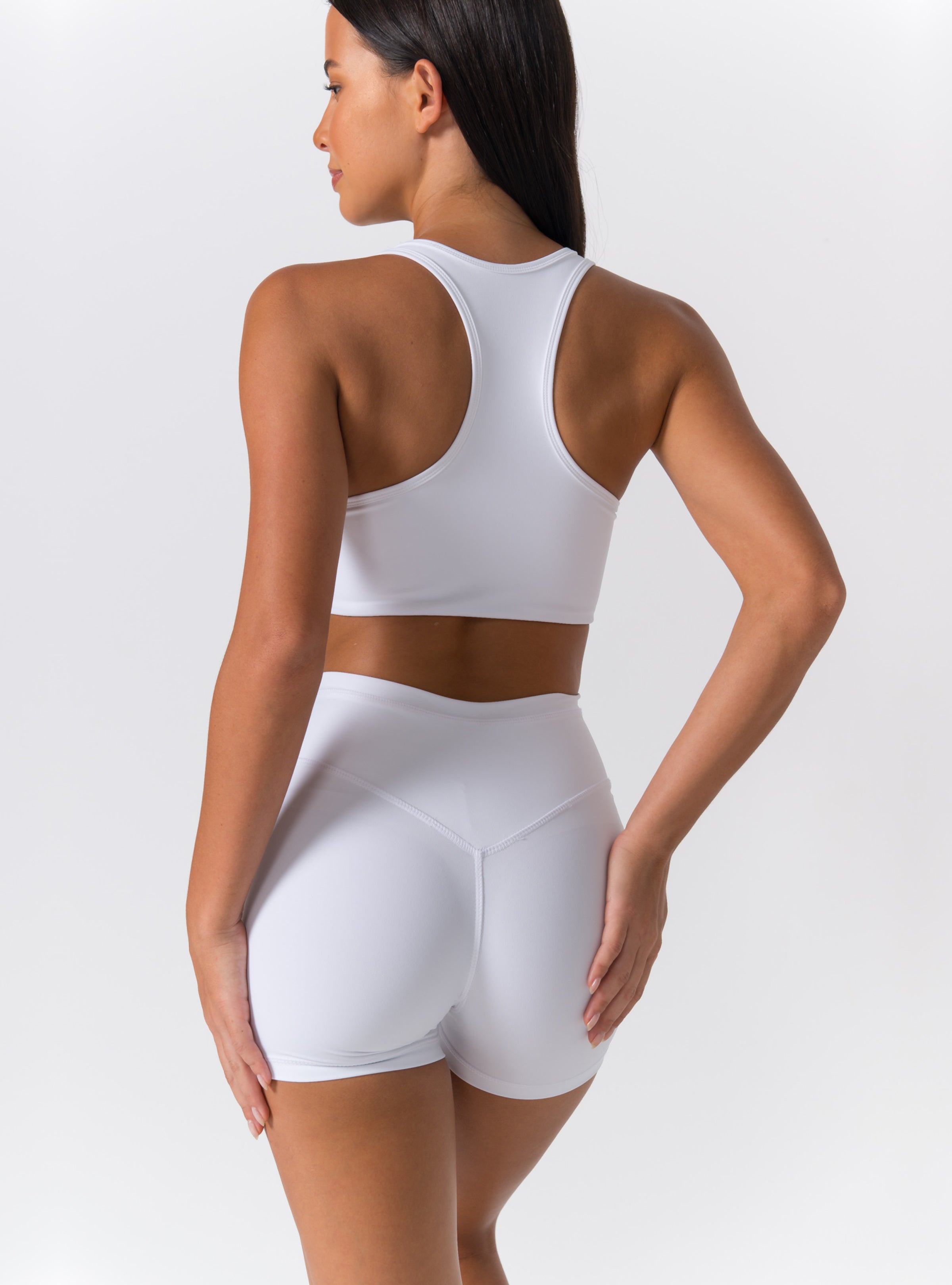High-Waist Double-Band Seamless Bike Shorts