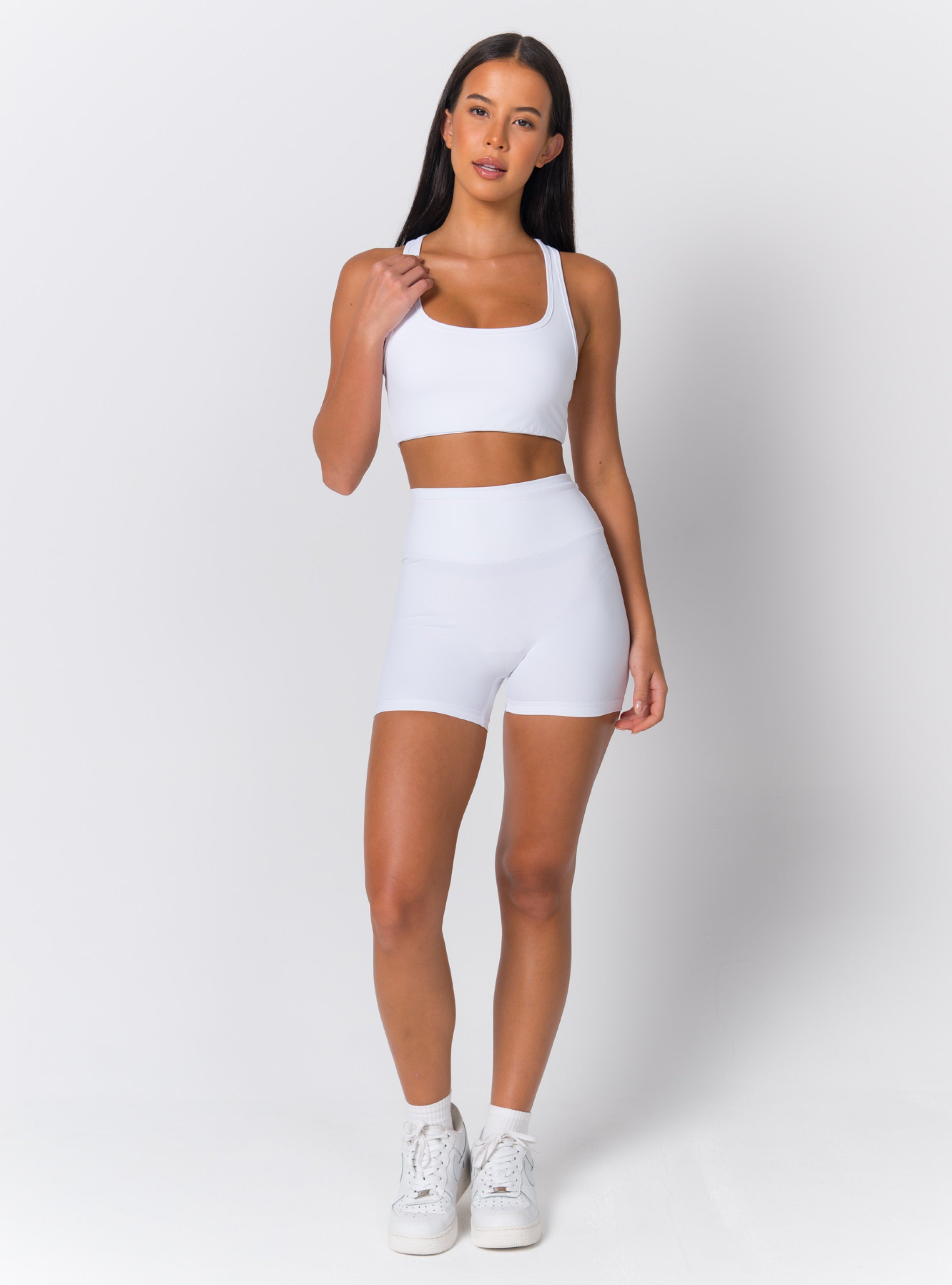 High-Waist Double-Band Seamless Bike Shorts