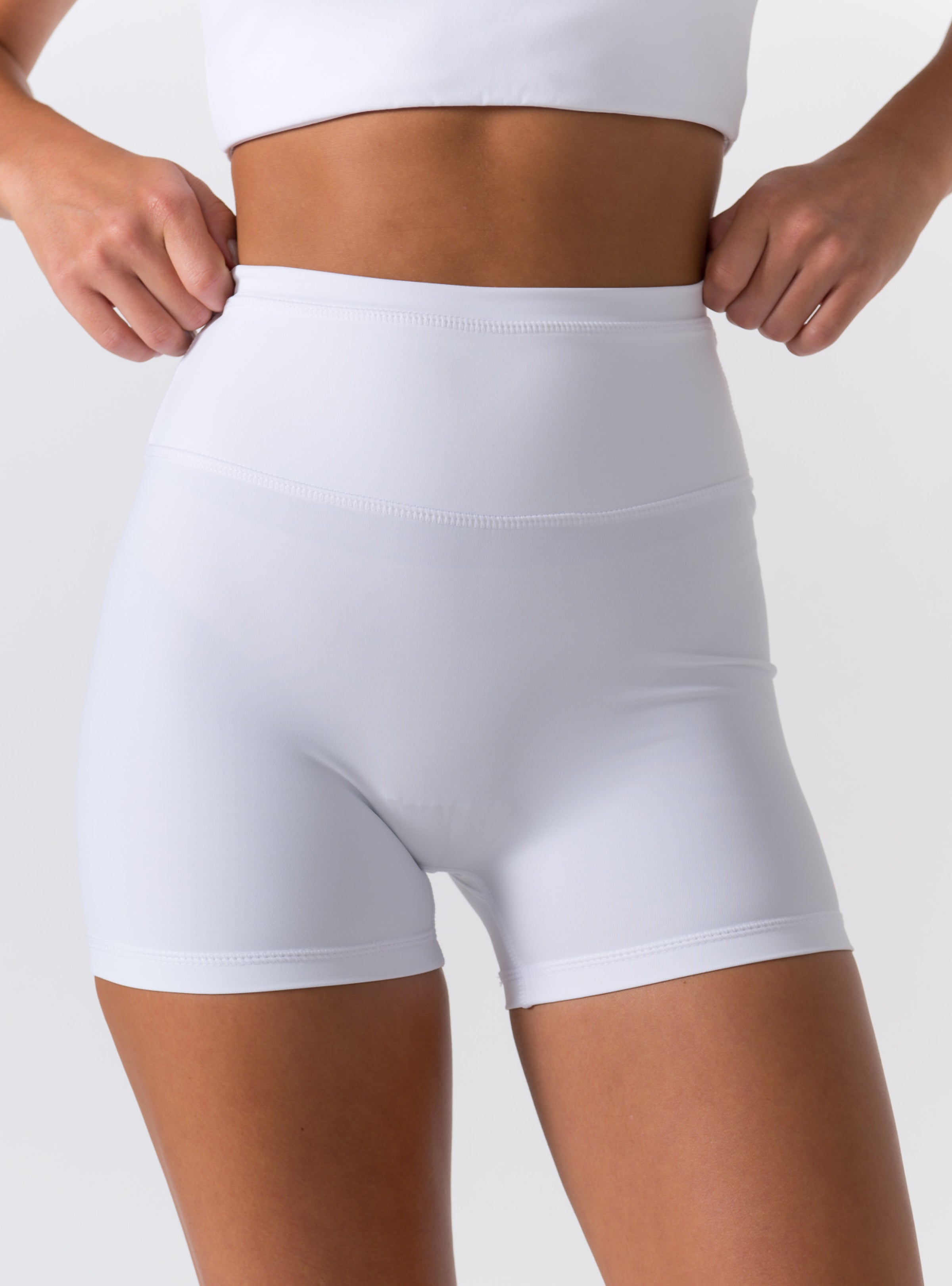 High-Waist Double-Band Seamless Bike Shorts
