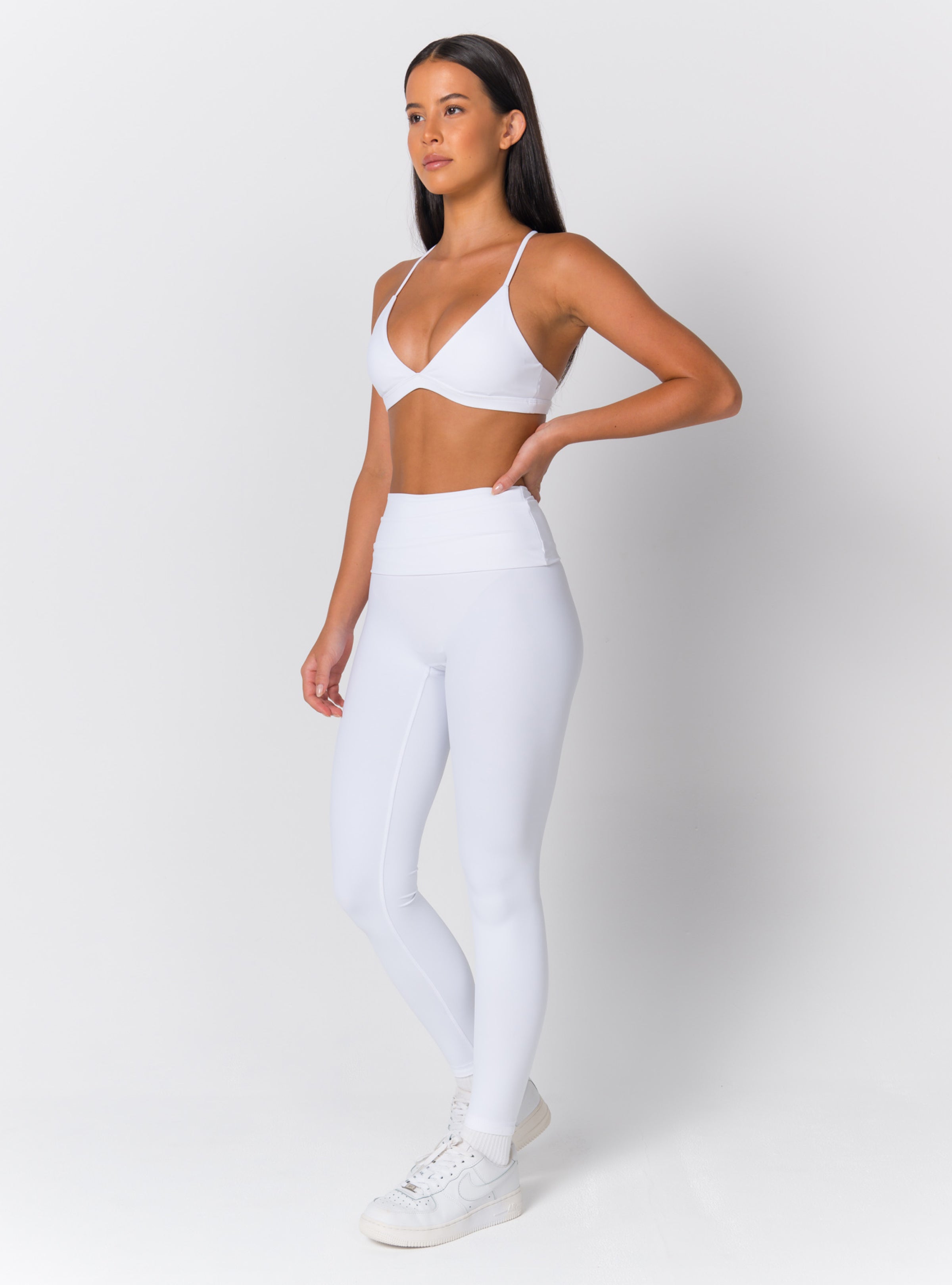 High-Waist Fold-Over Full-Length Leggings