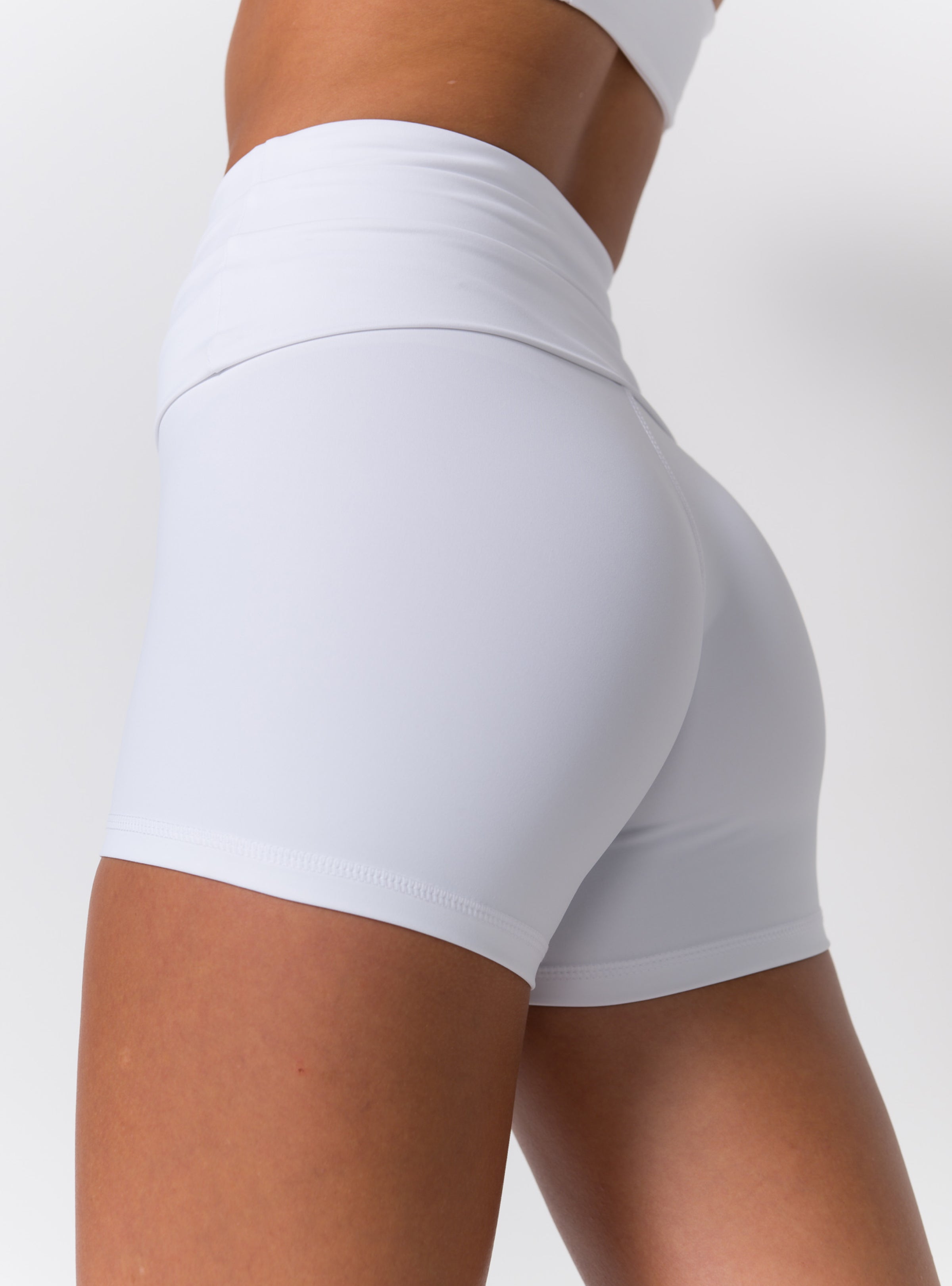 High-Waist Fold-Over Mini Shorts