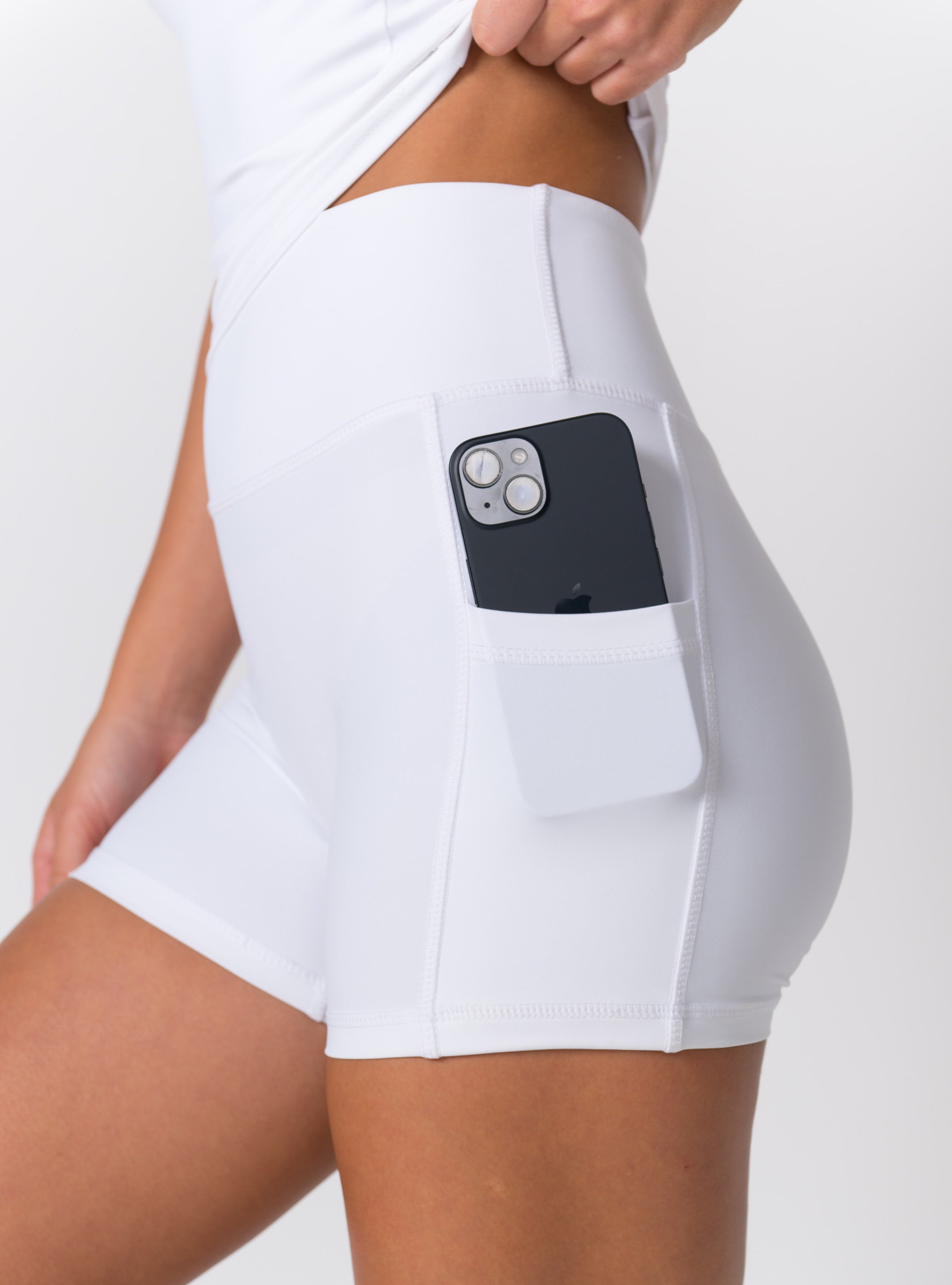 High-Waist Sculpting Pocket Bike Shorts
