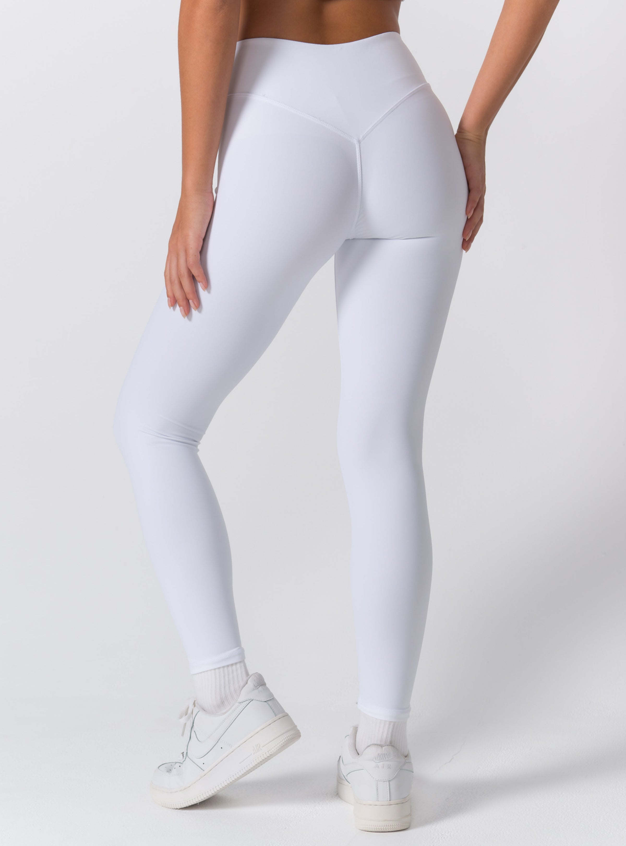 High-Waist Seamless V-Back Full-Length Leggings