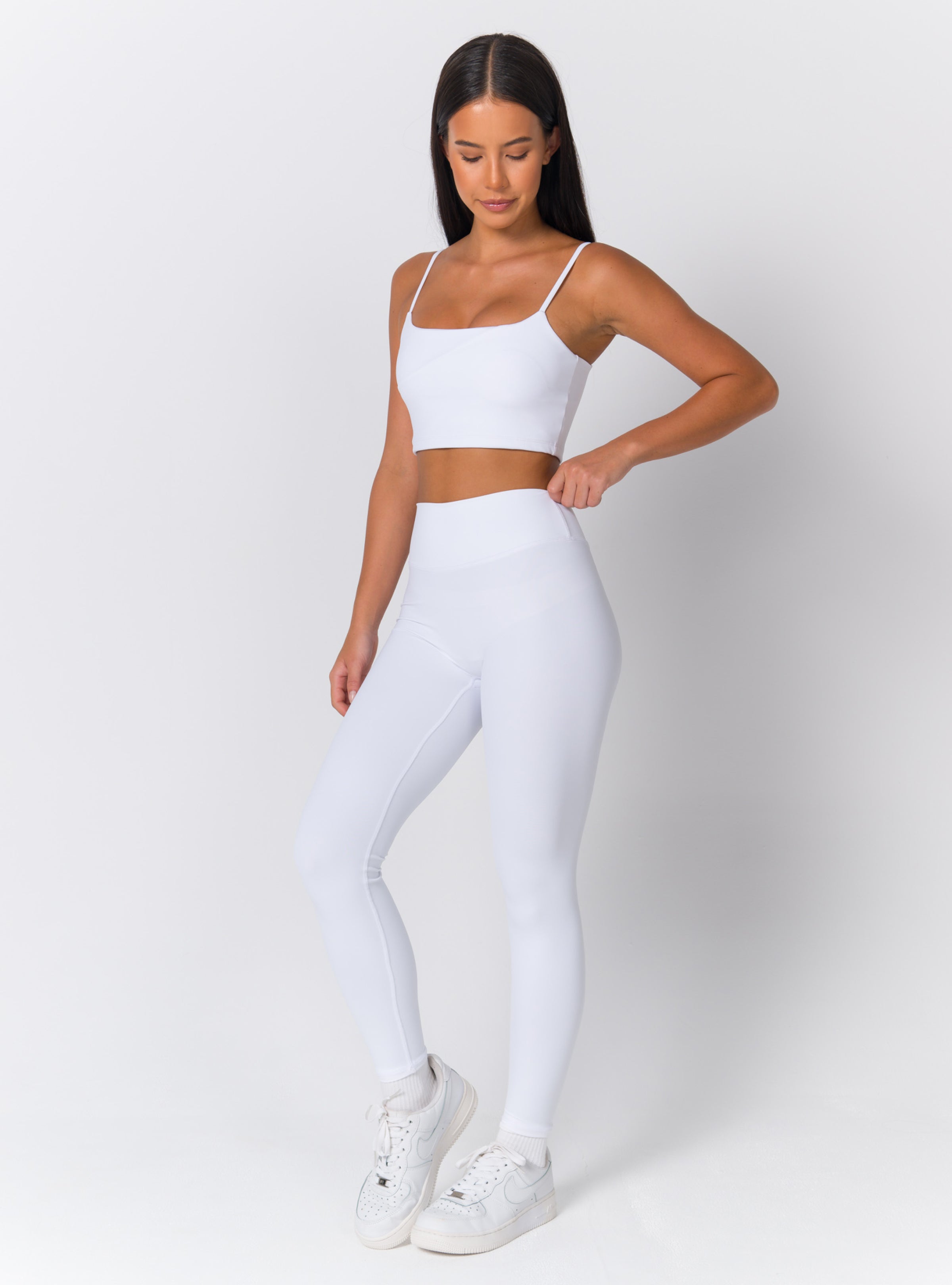High-Waist Seamless V-Back Full-Length Leggings