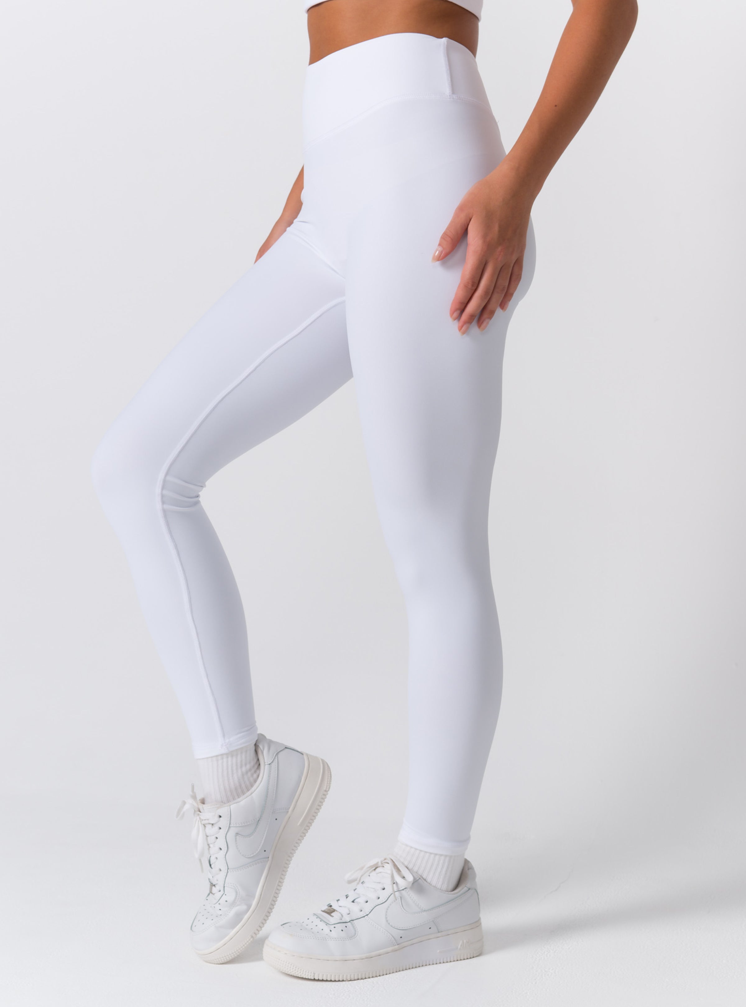 High-Waist Seamless V-Back Full-Length Leggings