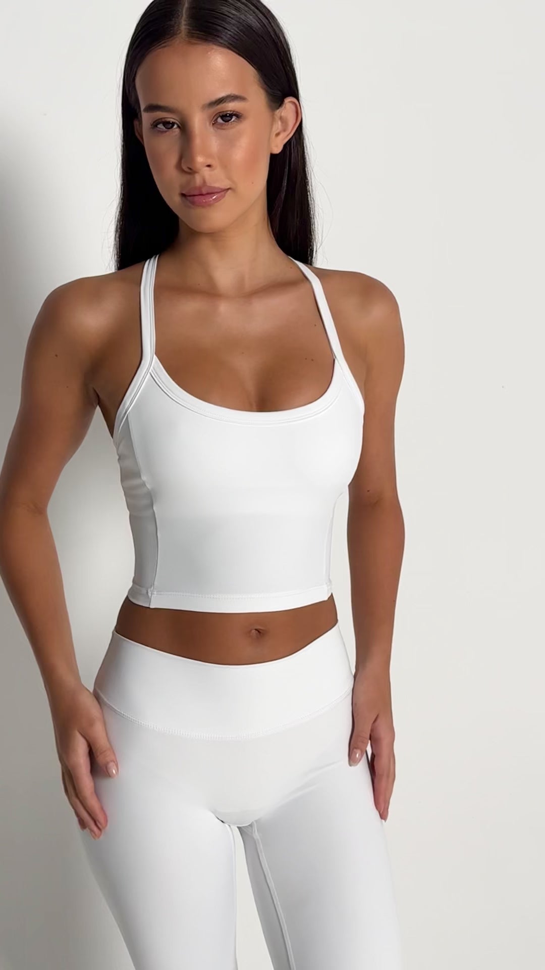 Scoop Neck Racerback Crop Top