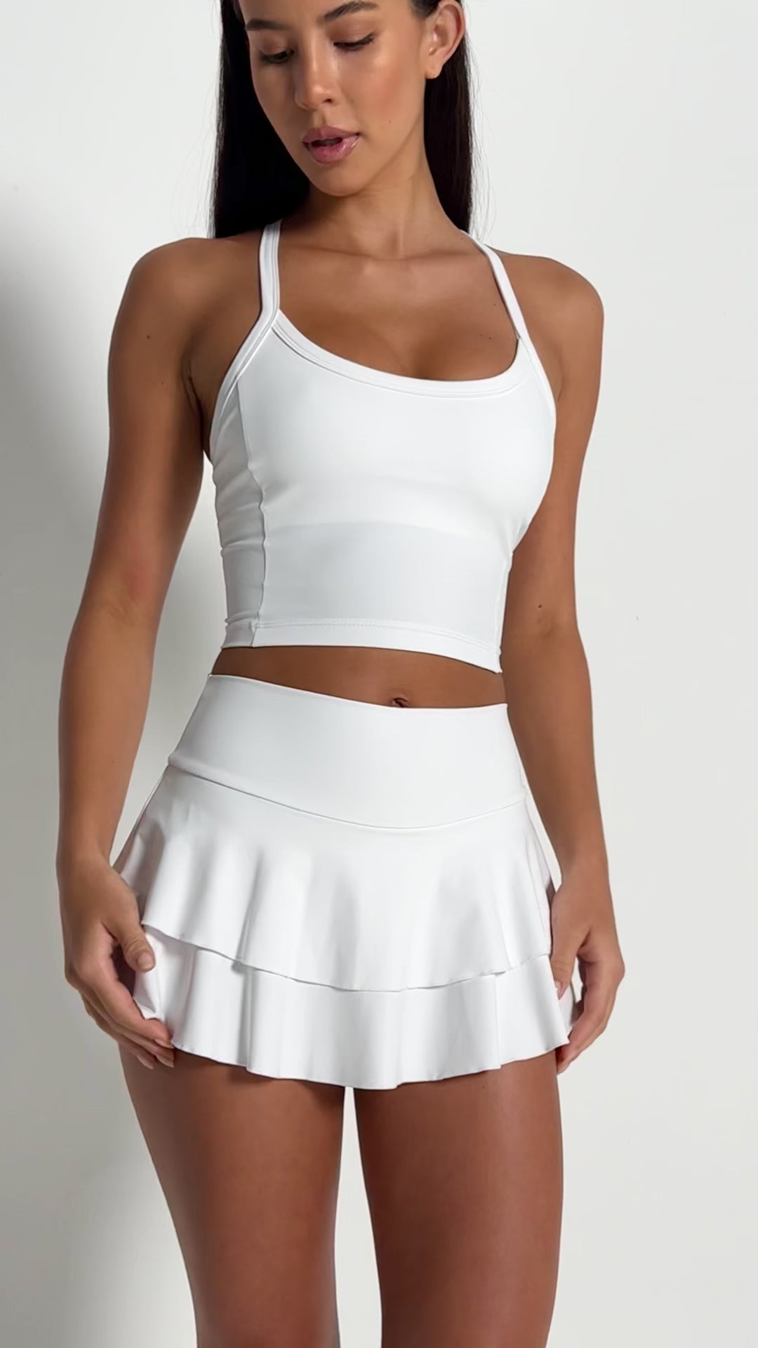 Tiered Ruffle Tennis Skirt