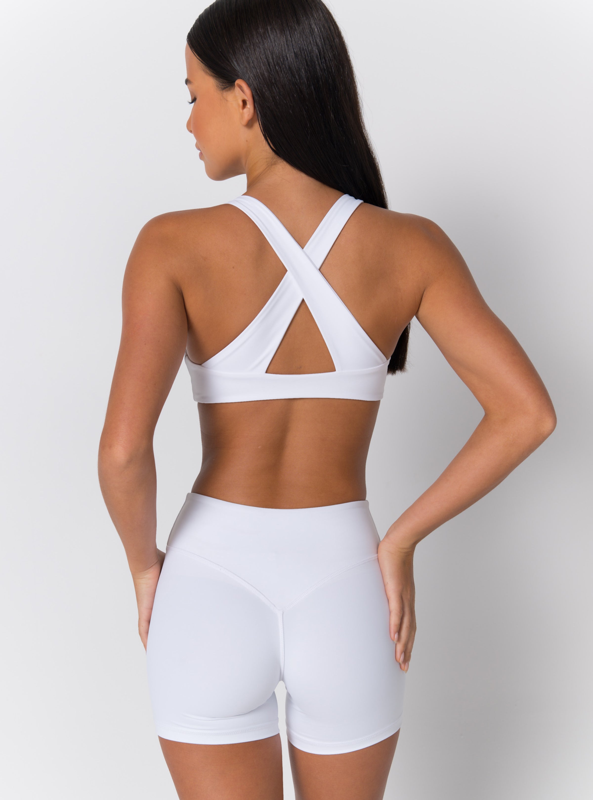 Scoop Neck Cross-Back Sports Bra