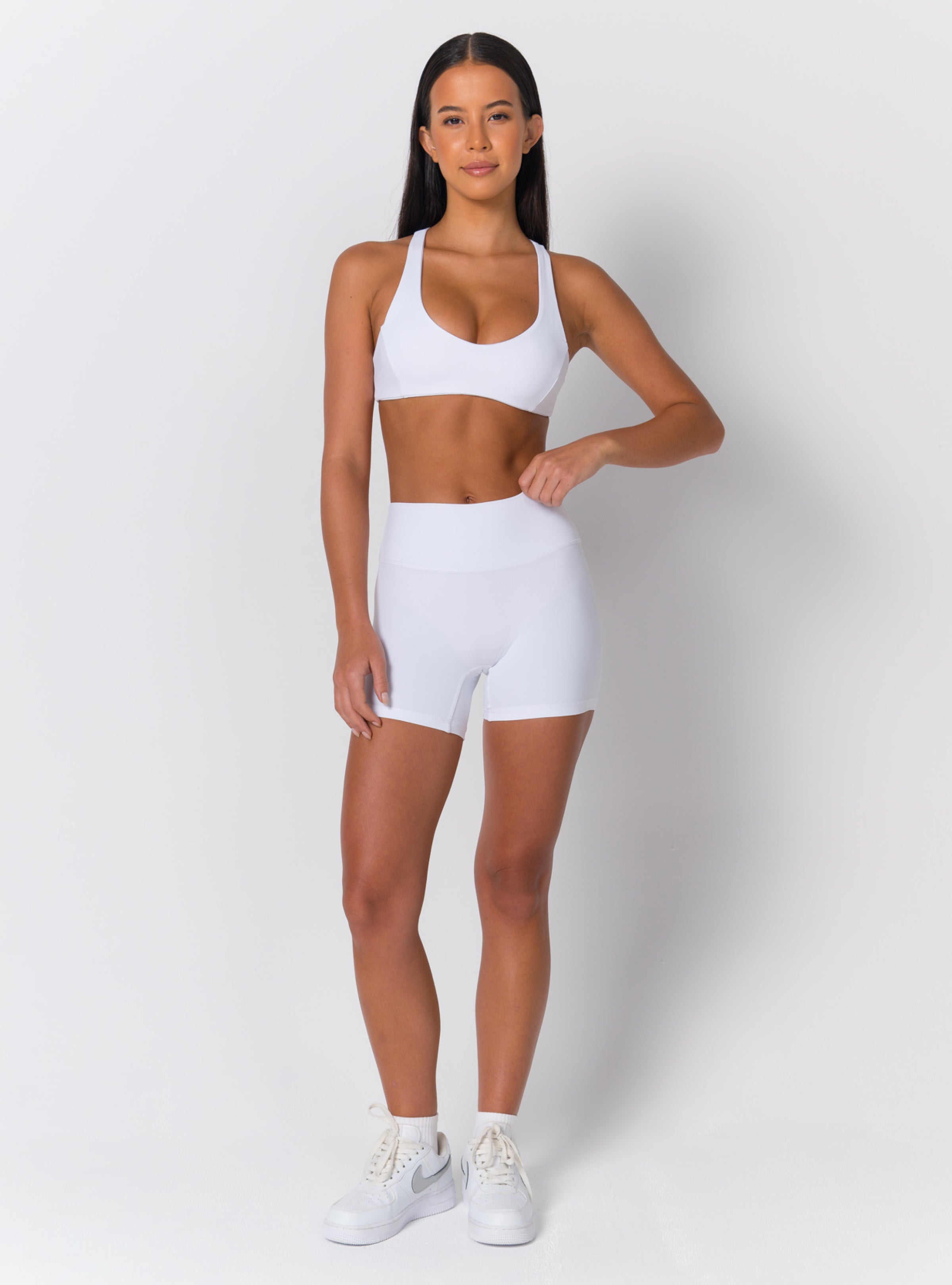 Scoop Neck Cross-Back Sports Bra