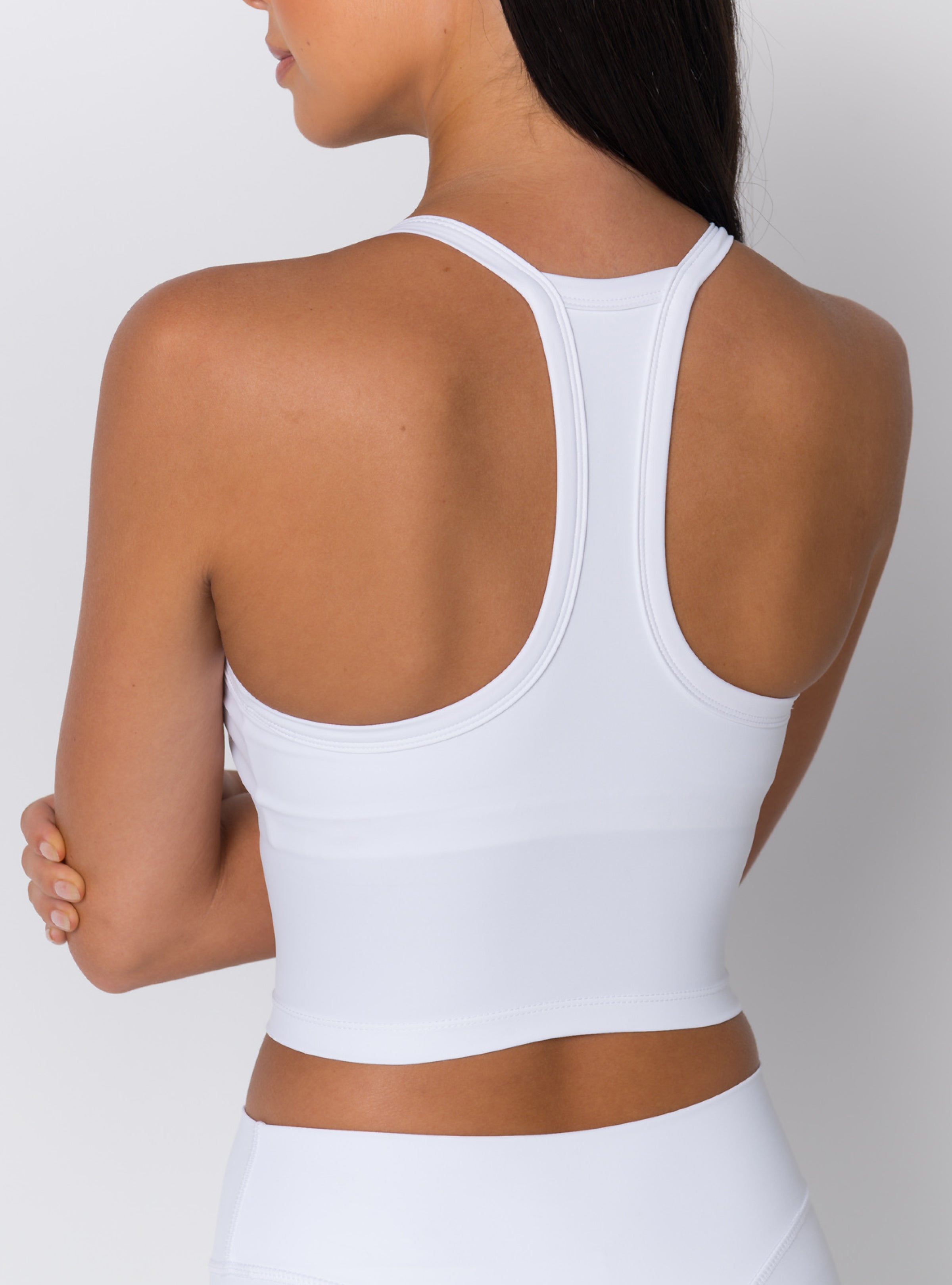 Scoop Neck Racerback Crop Top
