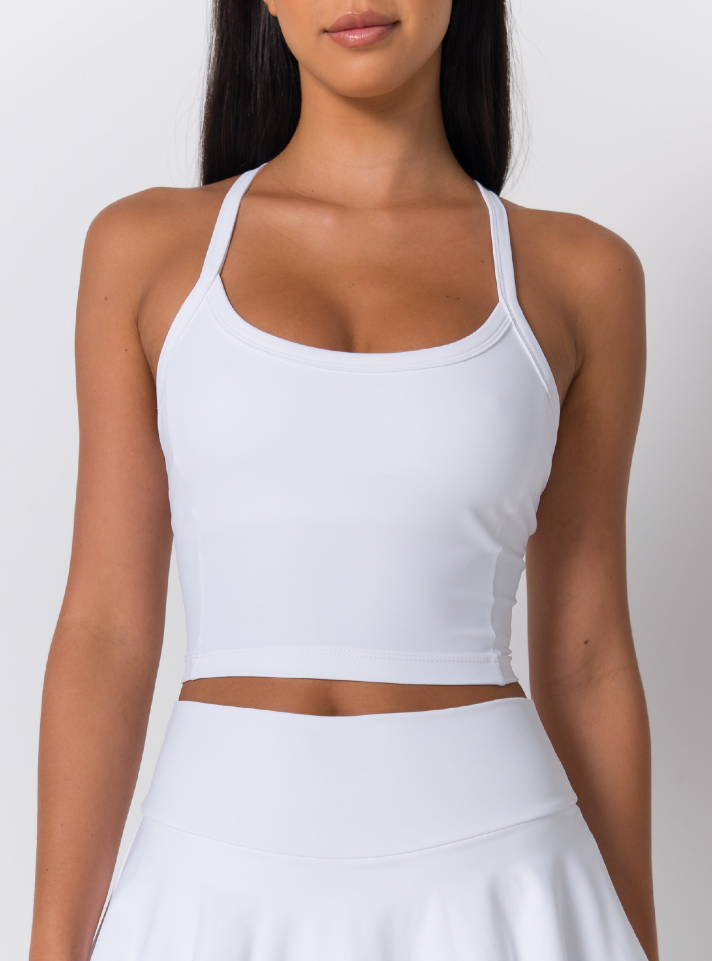 Scoop Neck Racerback Crop Top