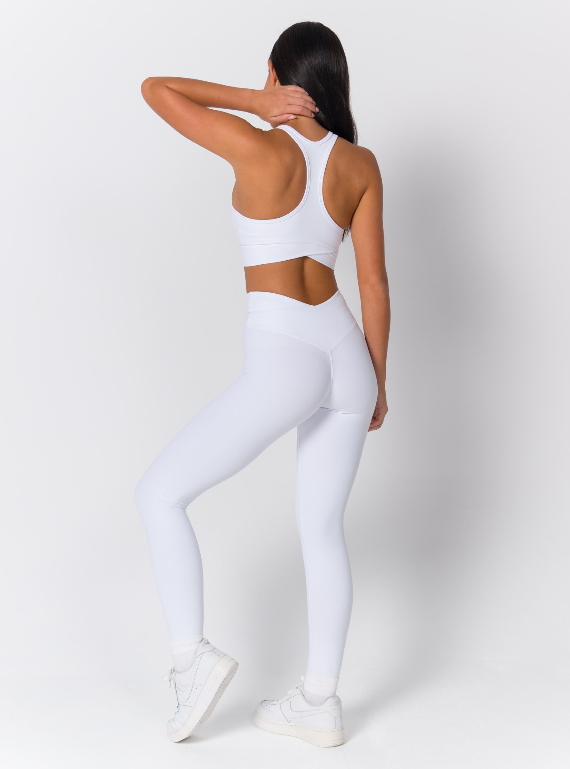 Scoop Neck Racerback Wrap-Hem Sports Bra